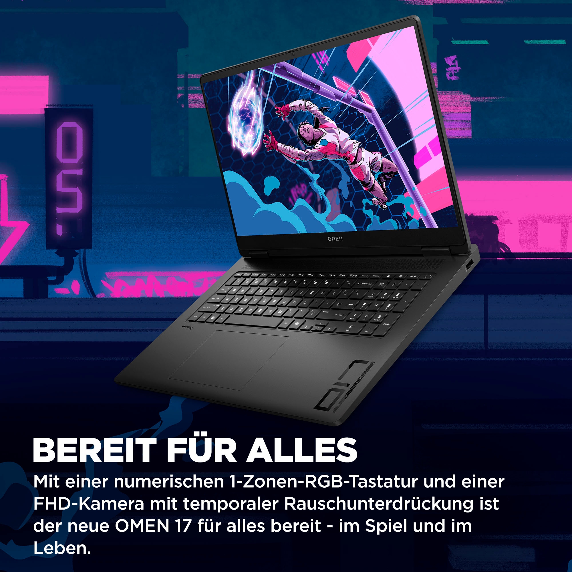 HP Gaming-Notebook »Omen 17-db0079ng«, 43,9 cm, / 17,3 Zoll, AMD, Ryzen 7, GeForce RTX 4070, 1000 GB SSD