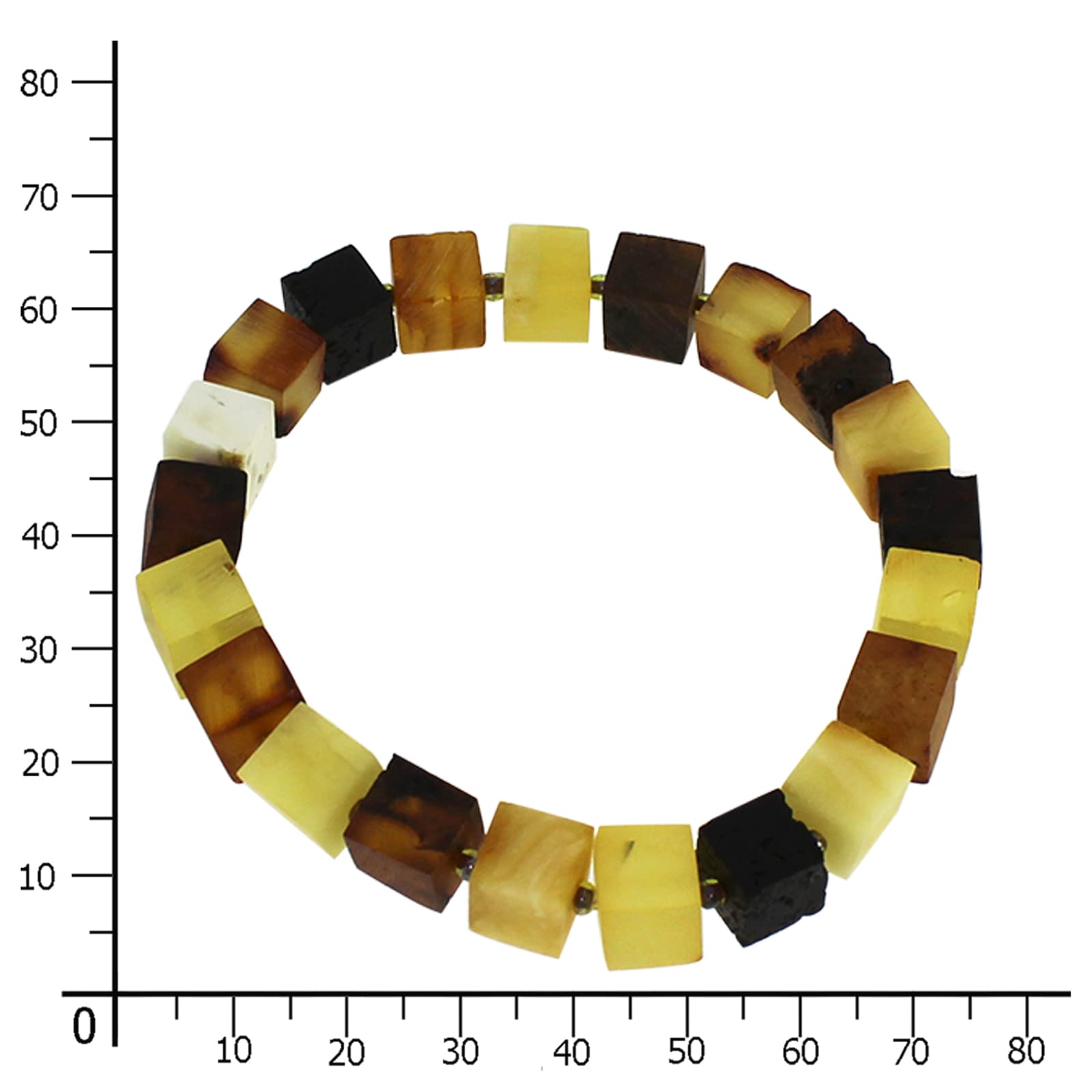 OSTSEE-SCHMUCK Armband »- Würfel 8 mm - Bernstein -,«