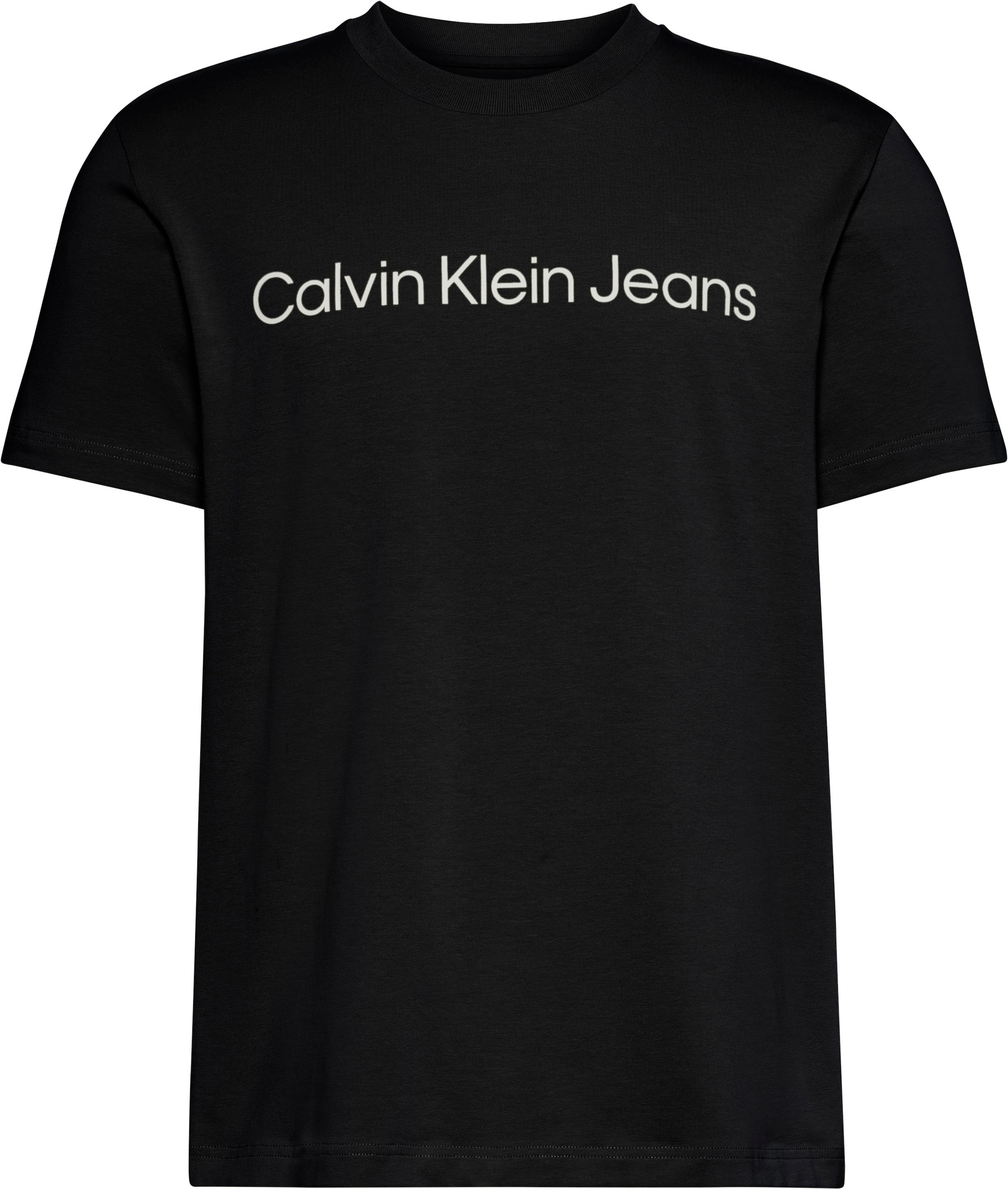 Calvin Klein Jeans T-Shirt Rundhalsausschnitt, Regular Fit, Logoschriftzug