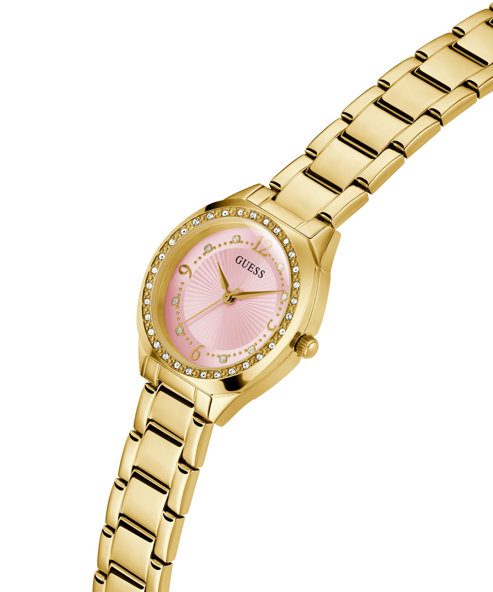 Guess Quarzuhr »GUESS-CHARLOTTE« Armbanduhr, Damenuhr, Edelstahlarmband, analog
