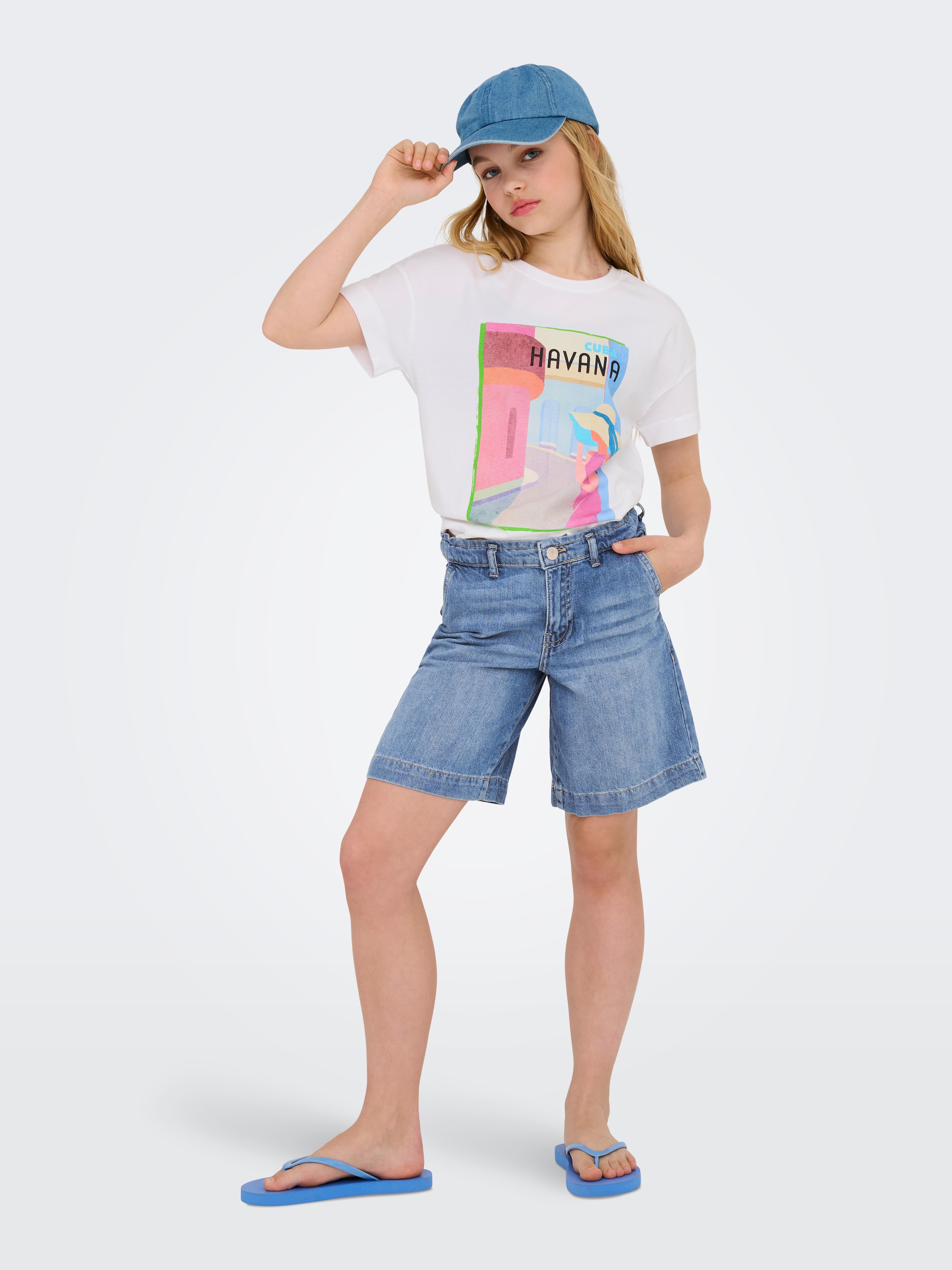 KIDS ONLY Jeansshorts »KOGCOMET WIDE LONG SHORTS DNM DIA NOOS«