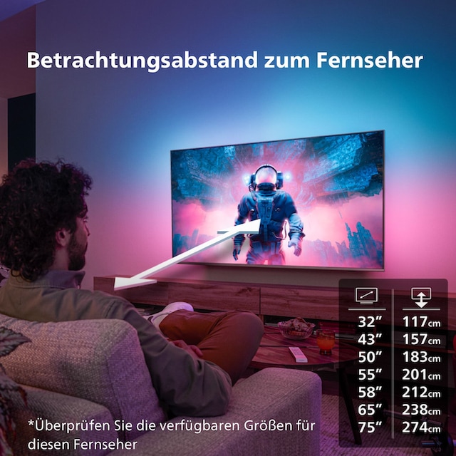 Philips LED-Fernseher »50PUS8808/12«, 126 cm/50 Zoll, 4K Ultra HD, Android  TV-Smart-TV-Google TV ➥ 3 Jahre XXL Garantie | UNIVERSAL