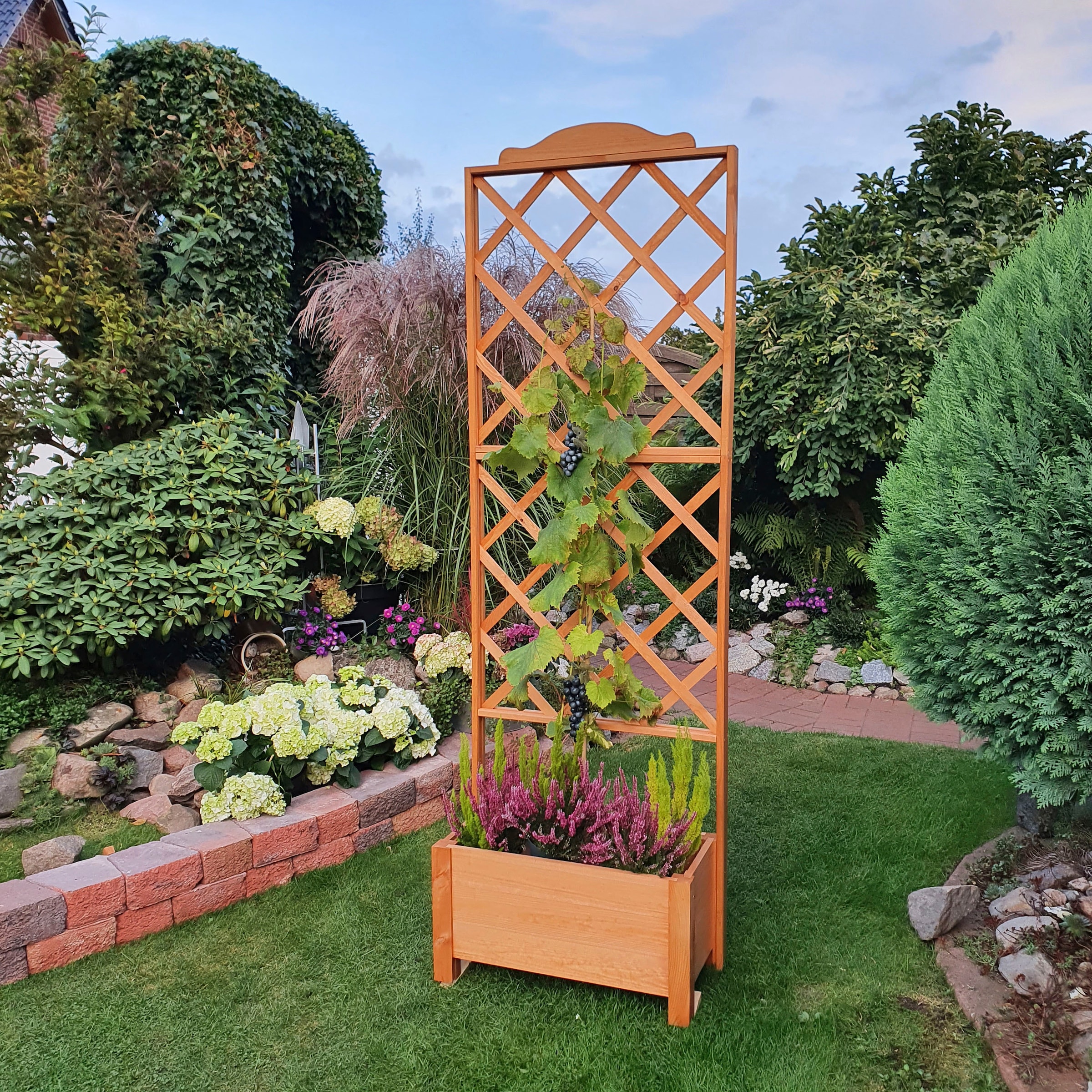 promadino Spalier mit Pflanzkasten, BxTxH: 69x32x210 cm