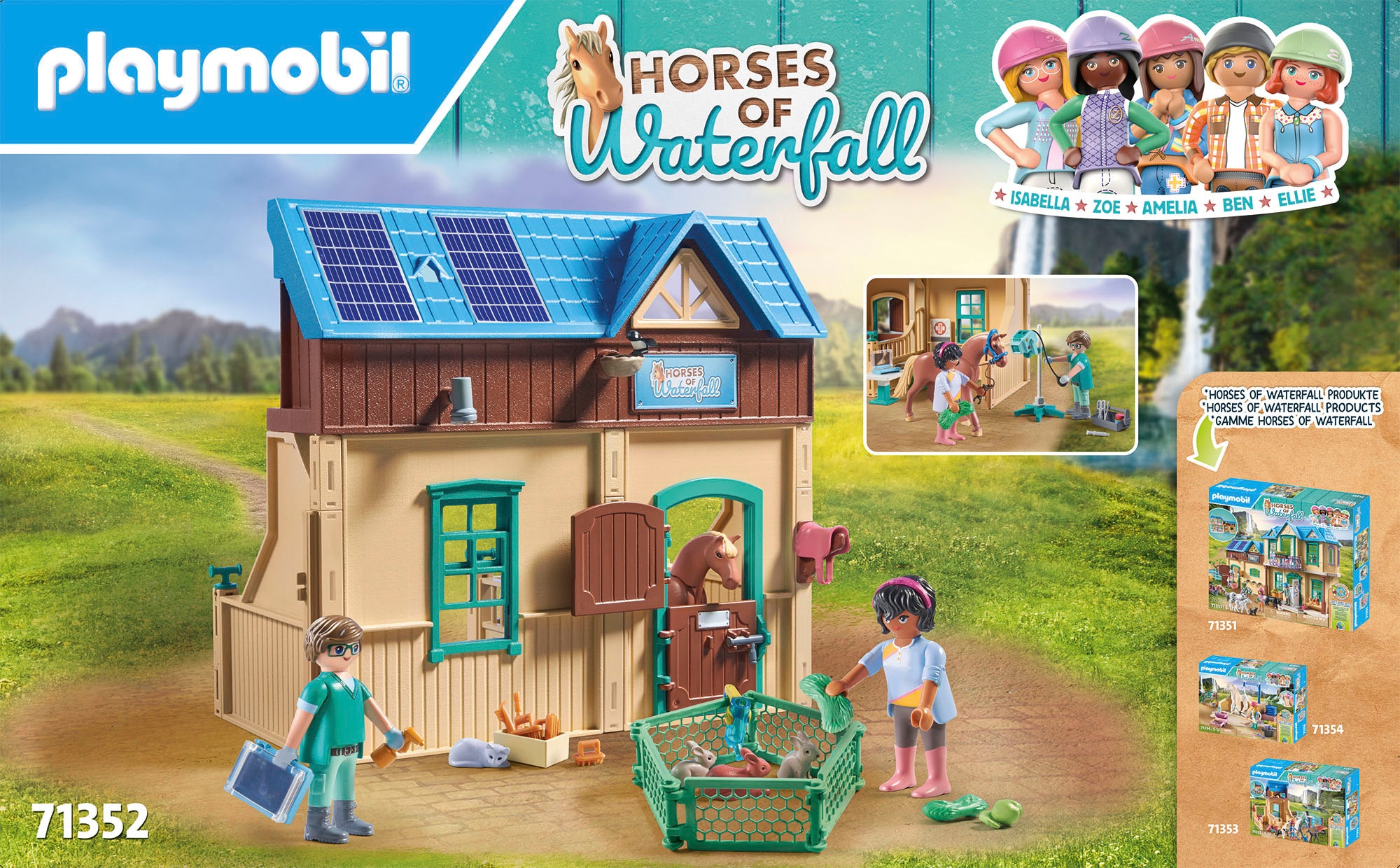Playmobil® Konstruktions-Spielset »Reittherapie & Tierarztpraxis (71352), Horses of Waterfall«, (164 St.)