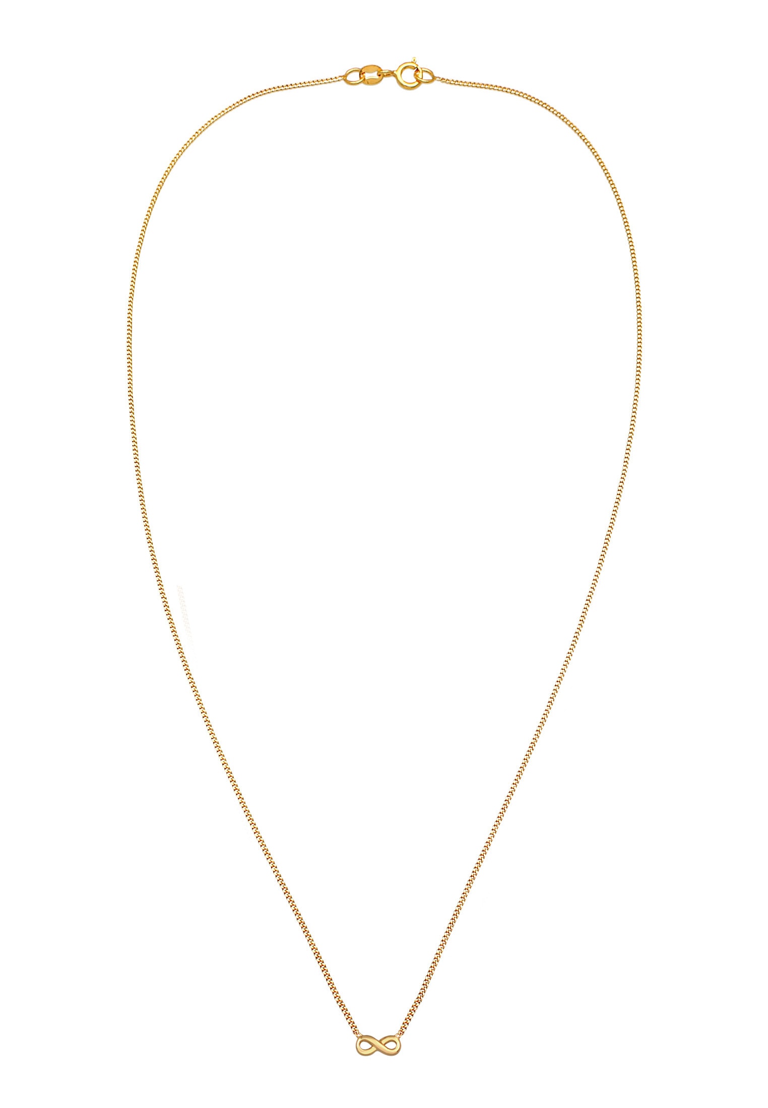 Elli Premium Kette mit Anhänger »Halskette Infinity Symbol Unendlichkeit 585 Gelbgold«