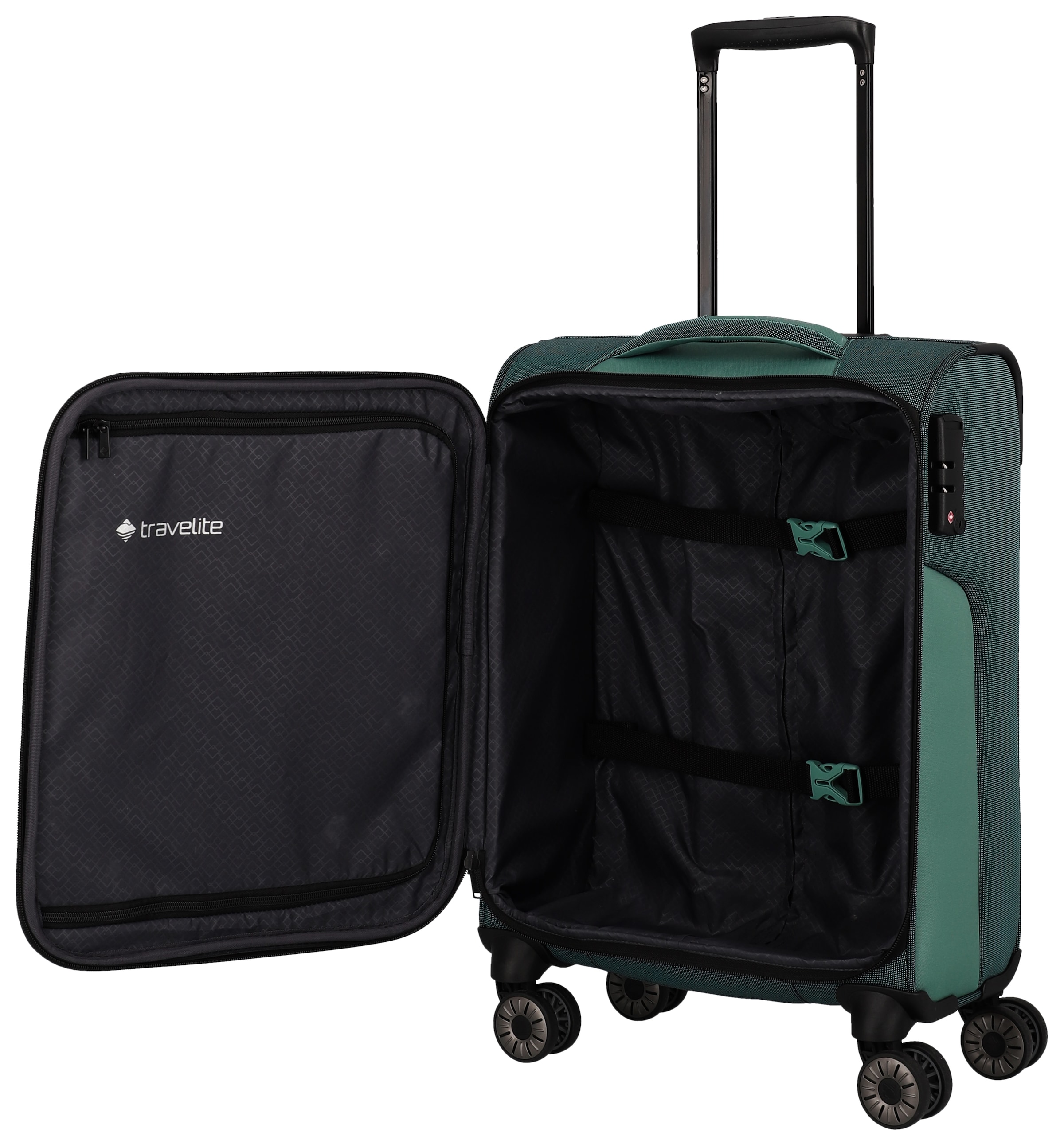 travelite Weichgepäck-Trolley »VIIA, verschiedene Größen und Farben« 34 l 4 Rollen Reisegepäck Trolley Koffer Weichgepäck TSA Schloss