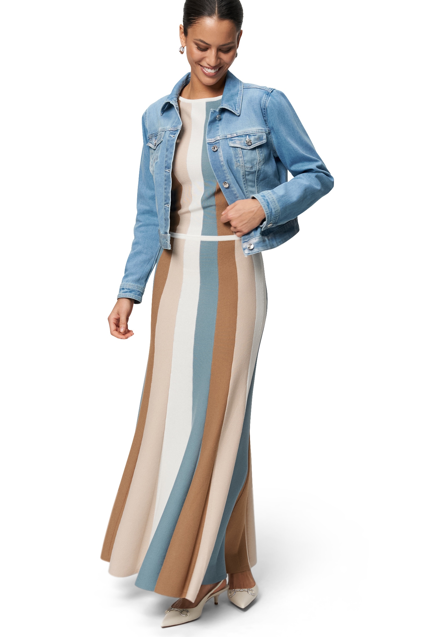 Zero Jeansblazer »Jeansjacke blau mit Knopfleiste«