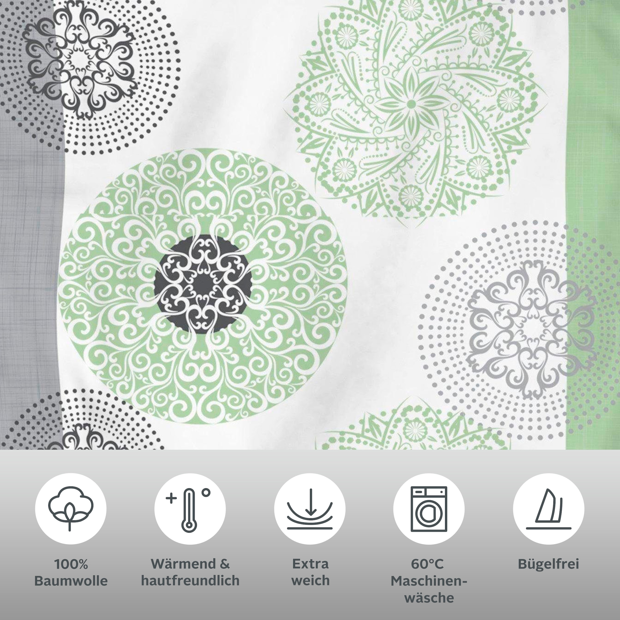 OTTO home »Cison in Gr. 135x200 oder 155x220 cm« 2 Stk. florale Bettwäsche aus Baumwolle