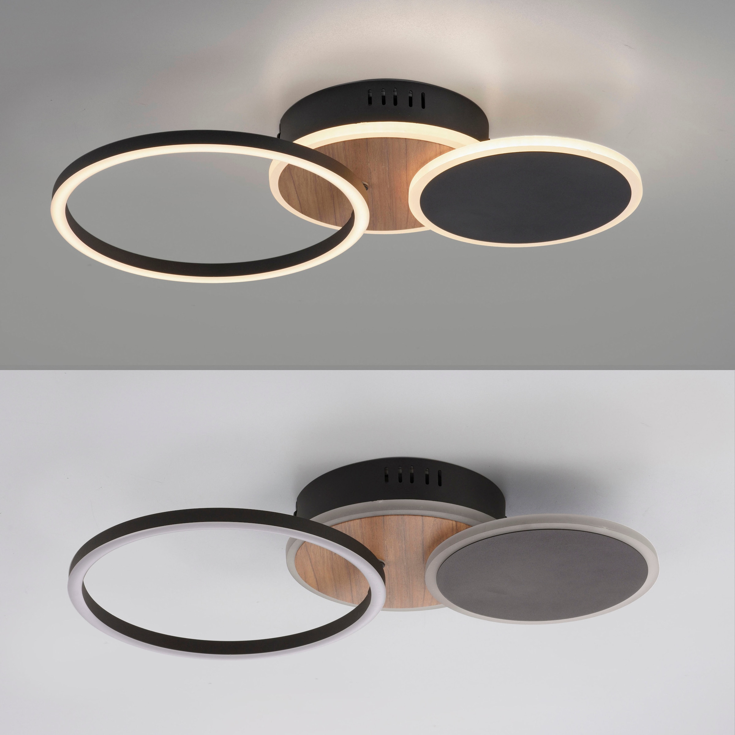 JUST LIGHT Deckenleuchte »SEVENT« LED-Board 1 Stk. Warmweiß LED