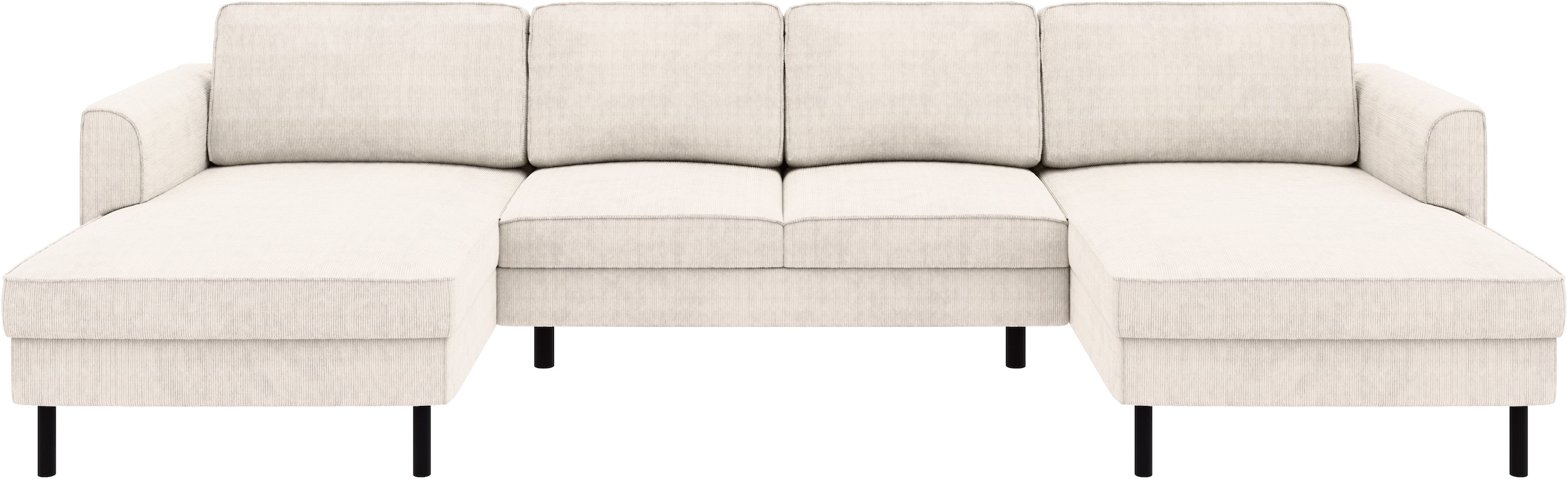 Home affaire Wohnlandschaft »Booster Couch wahlweise mit Schlaffunktion und Bettkasten-auch in Cord«, Sofa in U-Form, Breite 305 cm