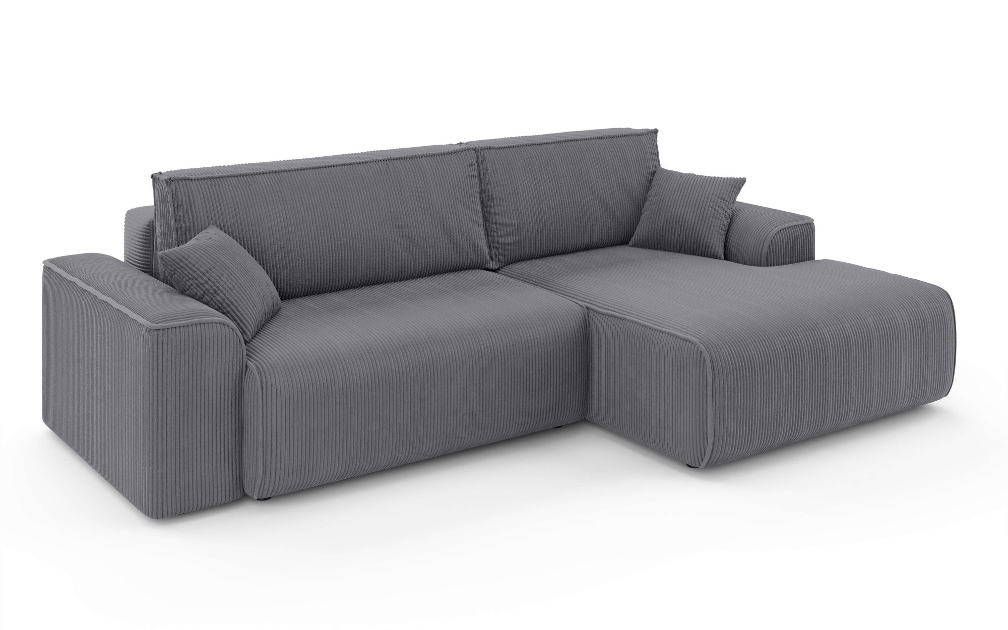 Home affaire Ecksofa »Santenay mit Bettfunktion und Bettkasten, Maße: B/T/H 266/164/90 cm«, L-Form mit Wellenfederung, Schlaffläche: 140x213 cm, auch in Cord