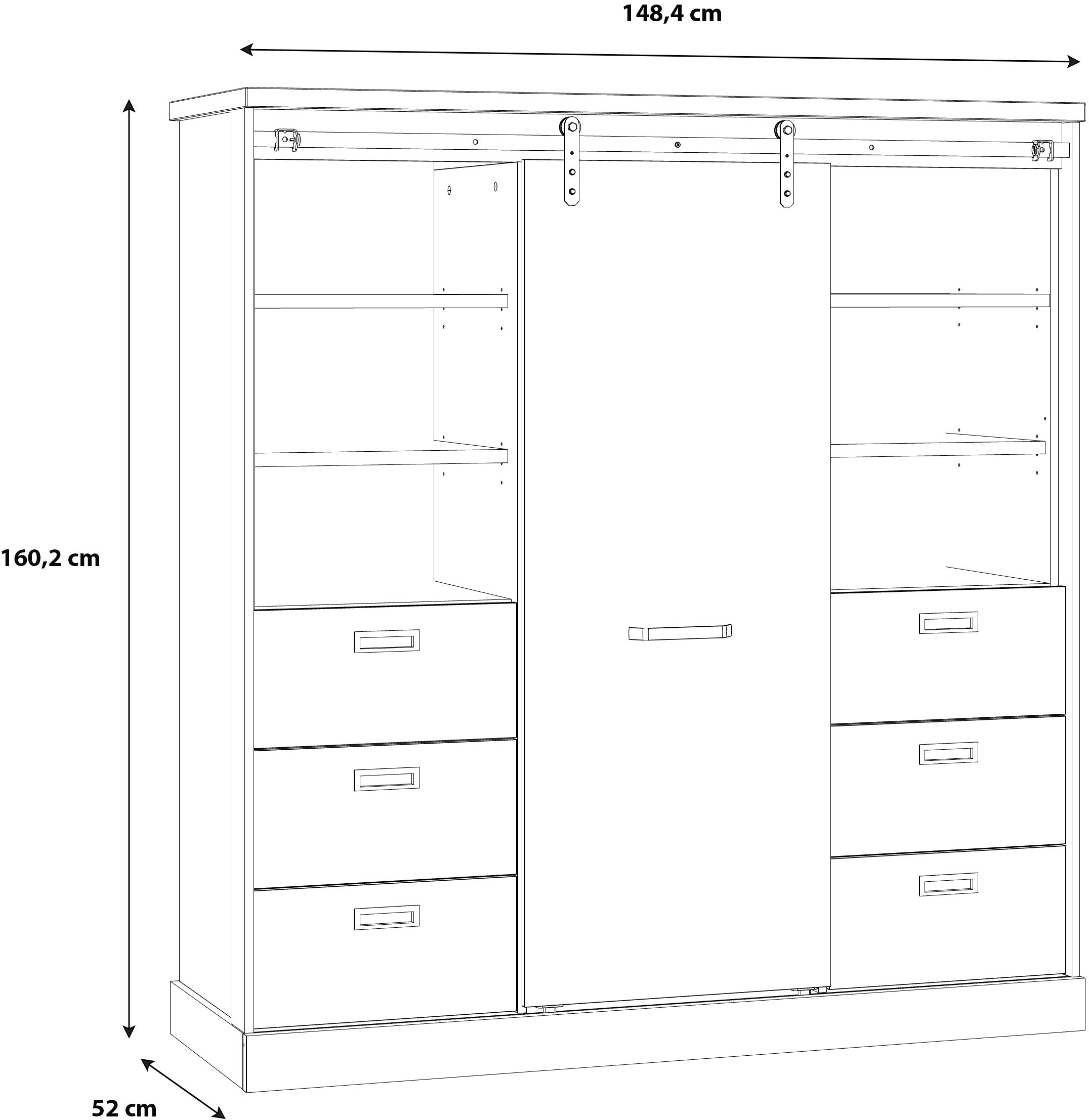 FORTE Highboard »Kaszimiro«