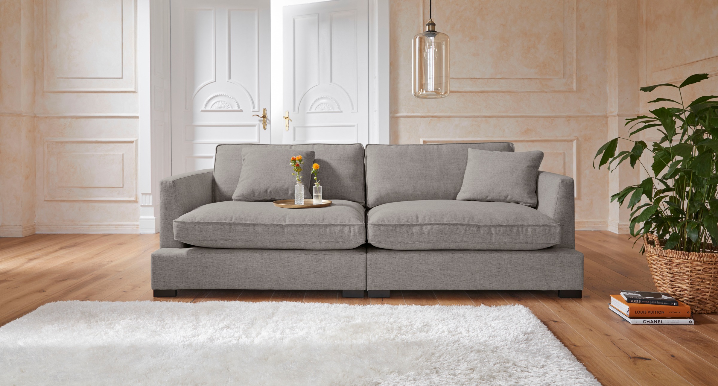 Guido Maria Kretschmer Home&Living 3-Sitzer »Annera«, weicher Sitzkomfort, mit extra tiefen Sitzflächen, Füllung mit Federn