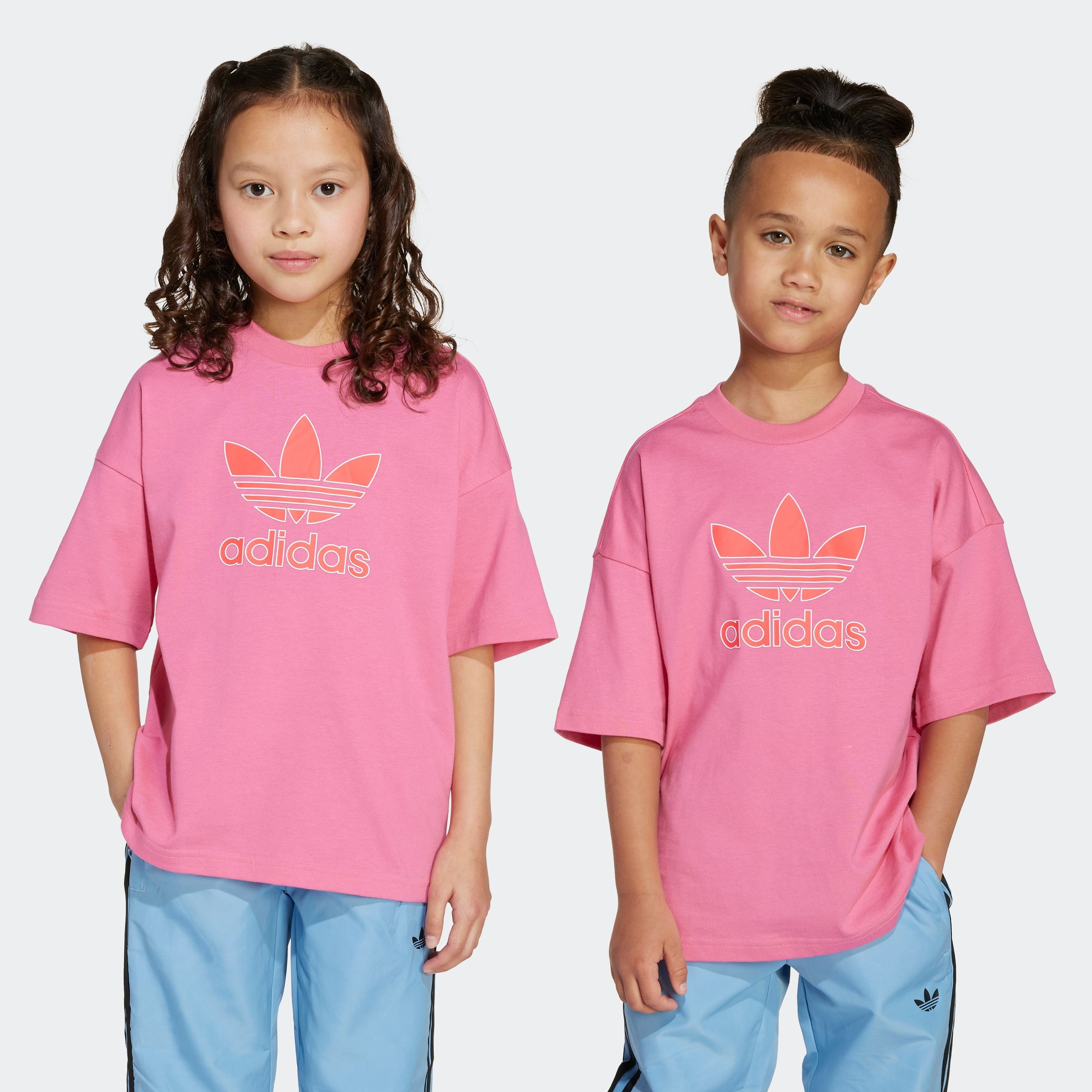 adidas Originals T-Shirt »TREFOIL KIDS« lockere Passform, für Kinder, aus Baumwolle, mit Single Jersey