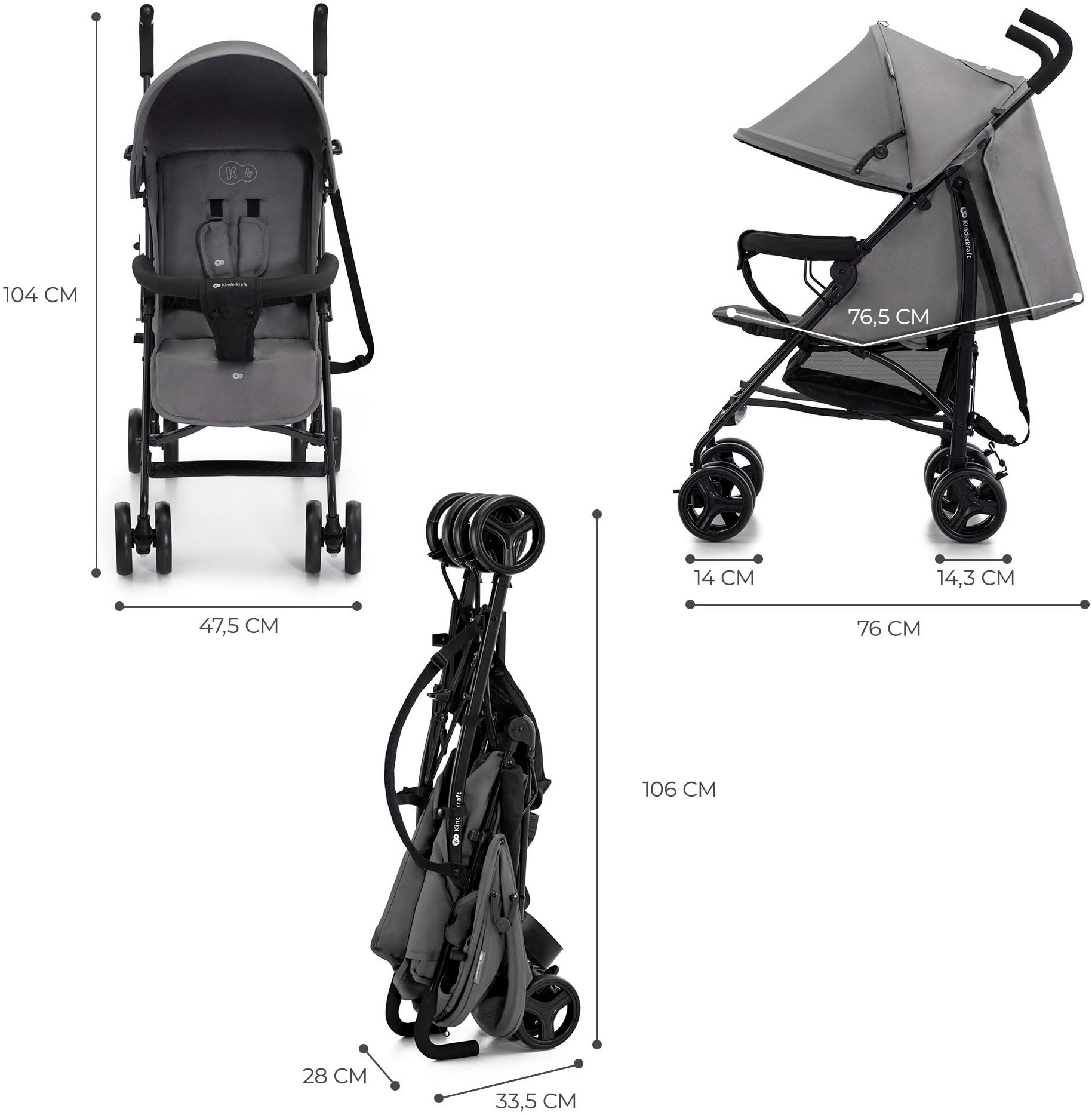 Kinderkraft Kinder-Buggy »TIK«, 15 kg