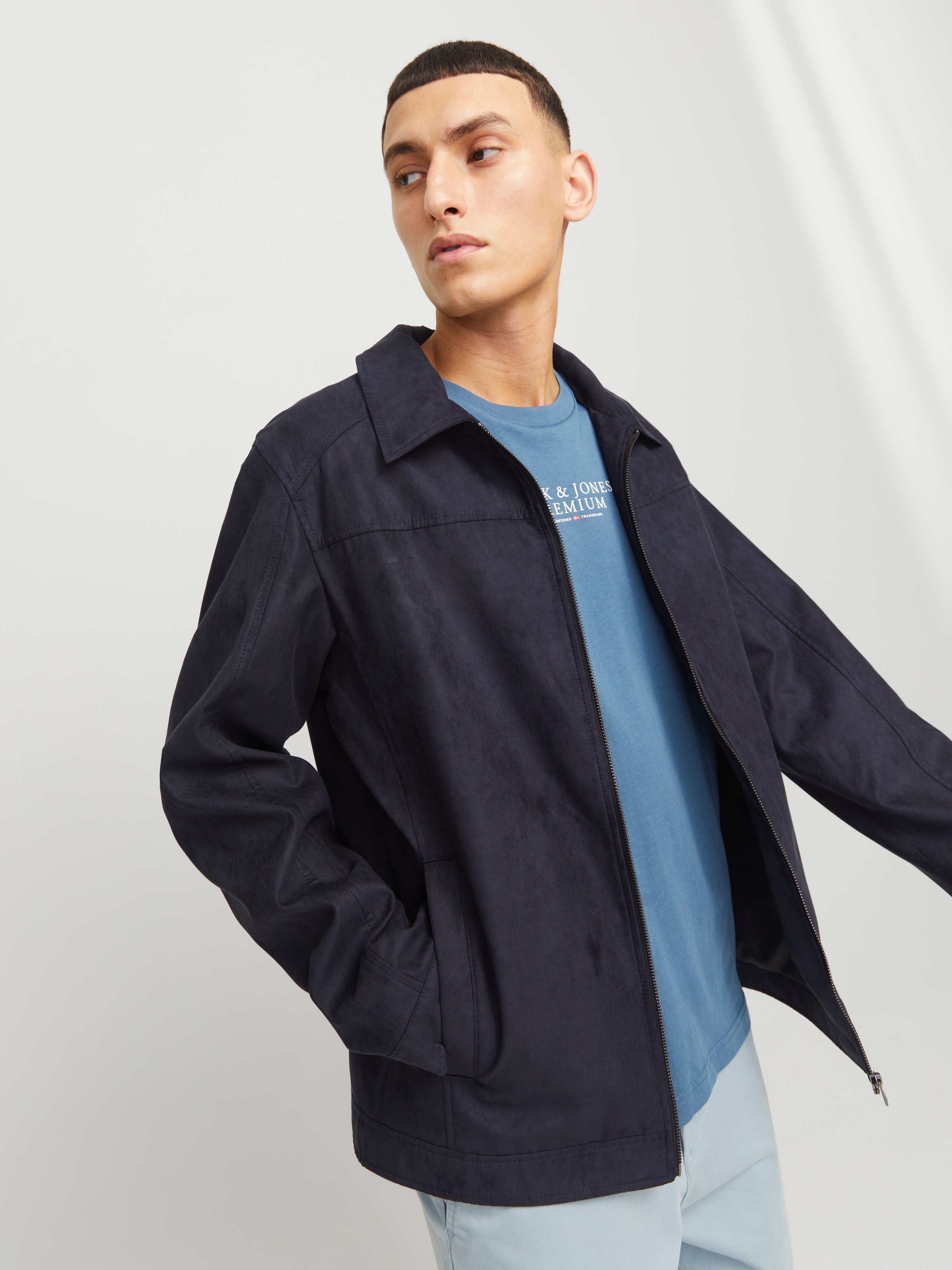 Jack & Jones Hemdjacke »JJEDYLAN SHACKET NOOS« ohne Kapuze mit Fly-Away Kragen