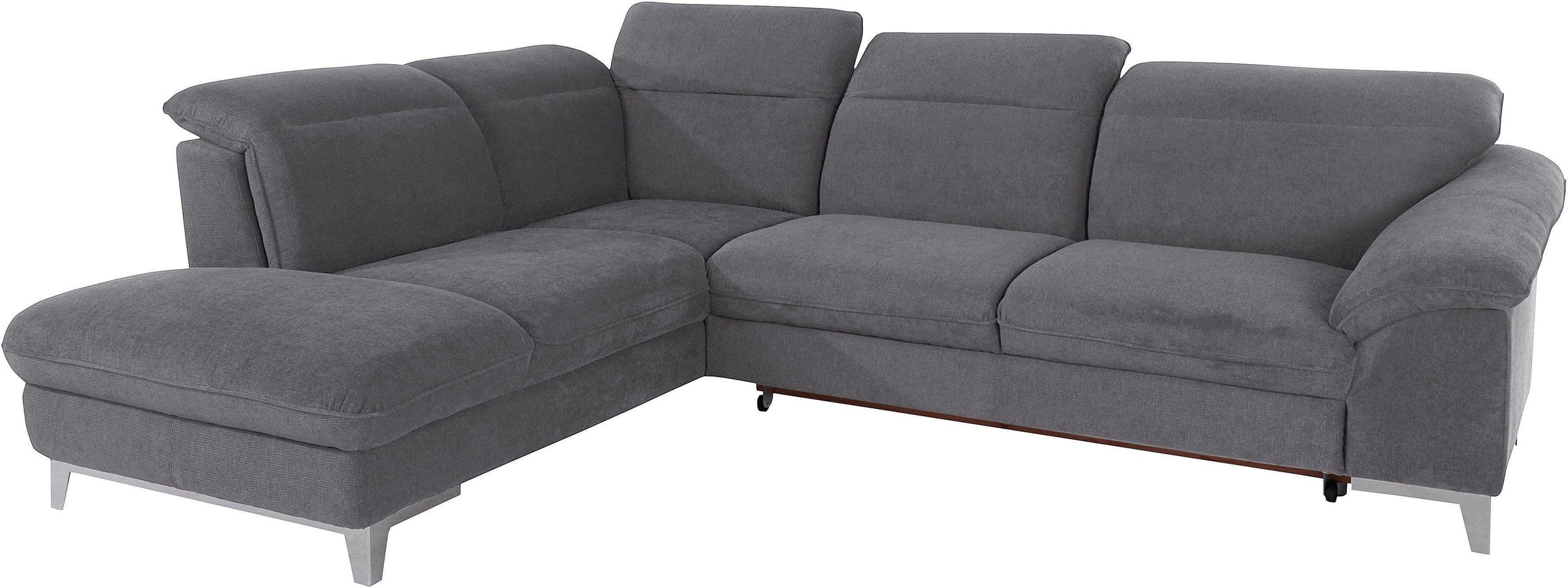 COTTA Polstergarnitur »Teresa L-Form«, (Set), Set bestehend aus: Ecksofa mit Kopfteilverstellung & Hocker