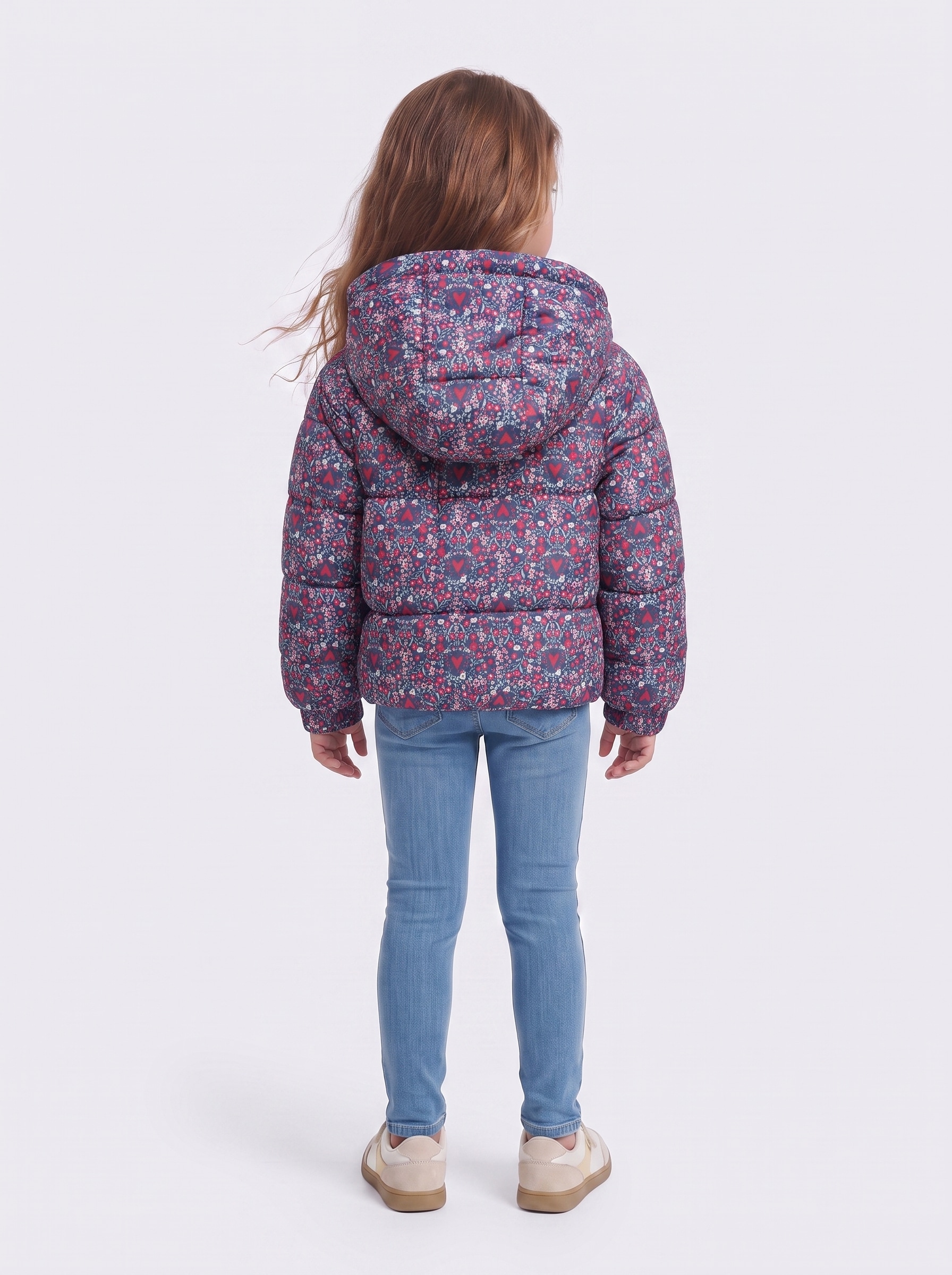 KIDS ONLY Steppjacke »KMGDALIA SHORT PUF AOP JACKET OTW NOOS« mit Kapuze Polyester