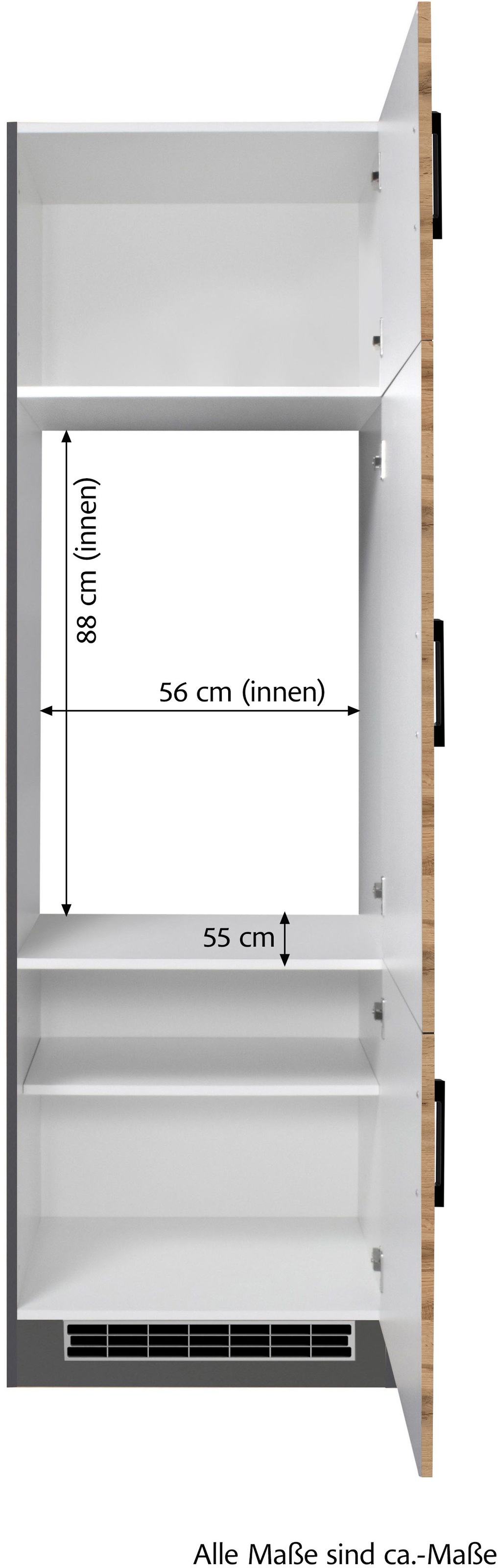 KOCHSTATION Kühlumbauschrank »KS-Toronto, Höhe 200 cm«