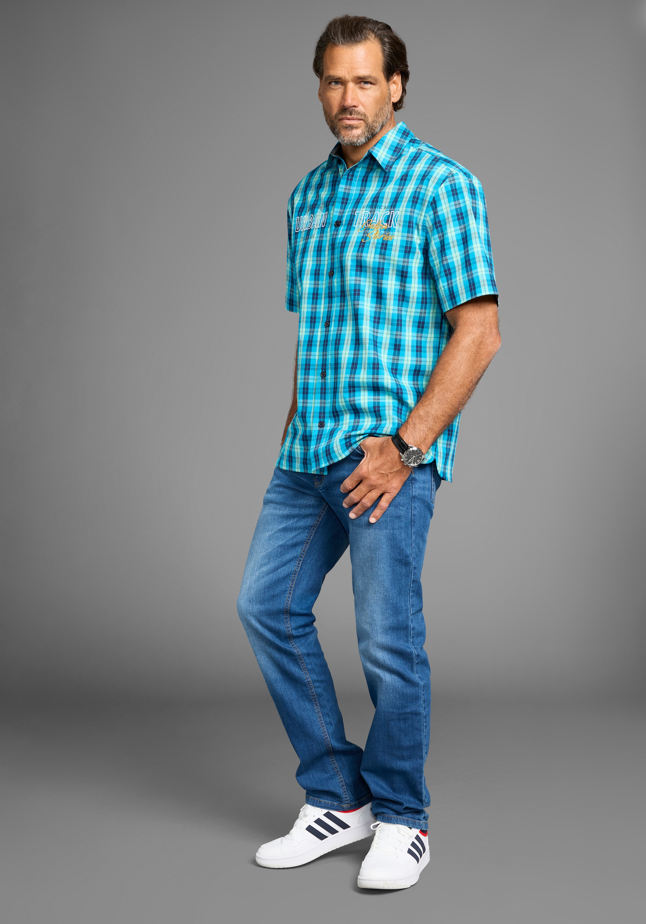 Man's World Kurzarmhemd Kurzarmhemd in bequemer Passform