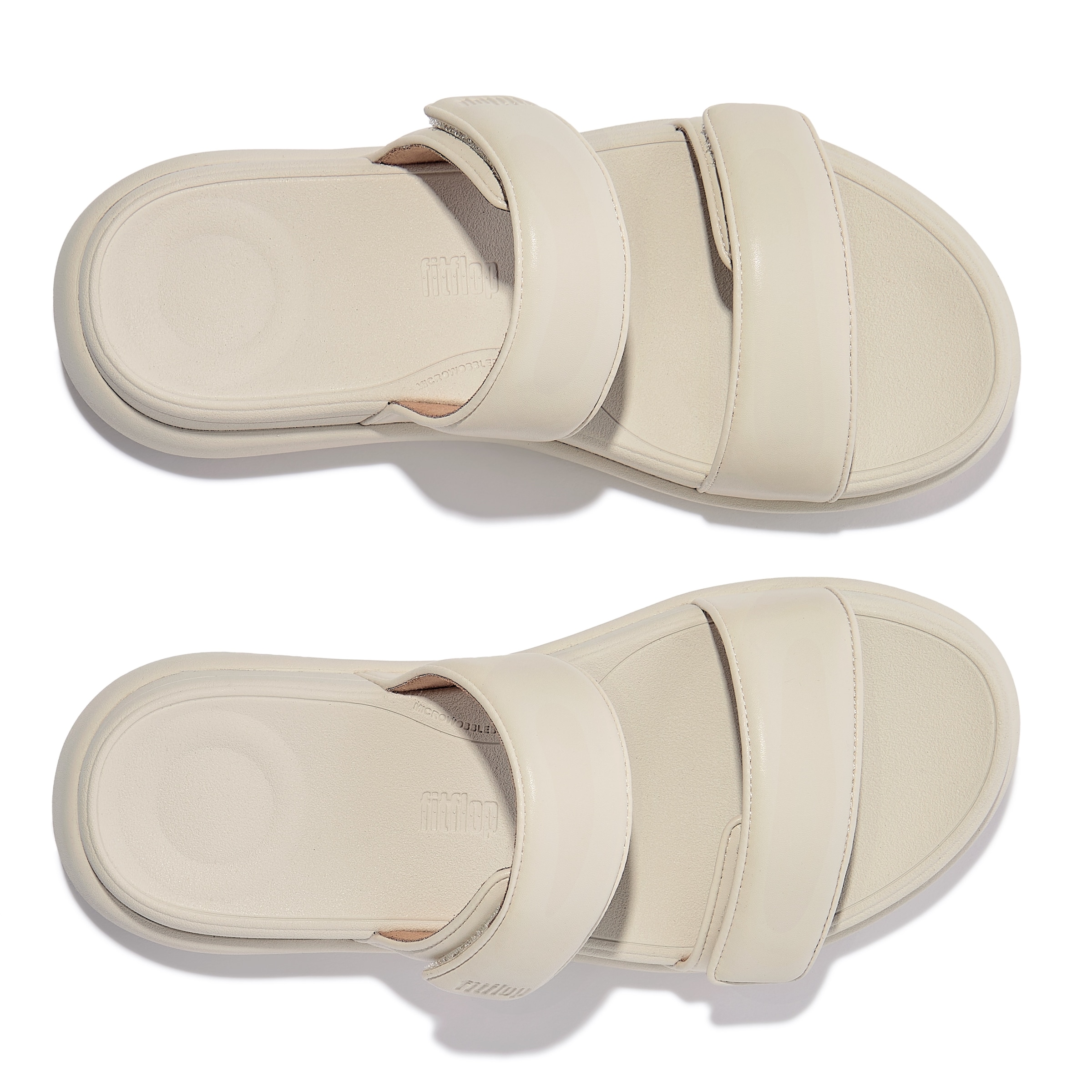 Fitflop Pantolette »F-MODE GO«, Plateausandale mit dämpfender MICROWOBBLEBOARD Technologie