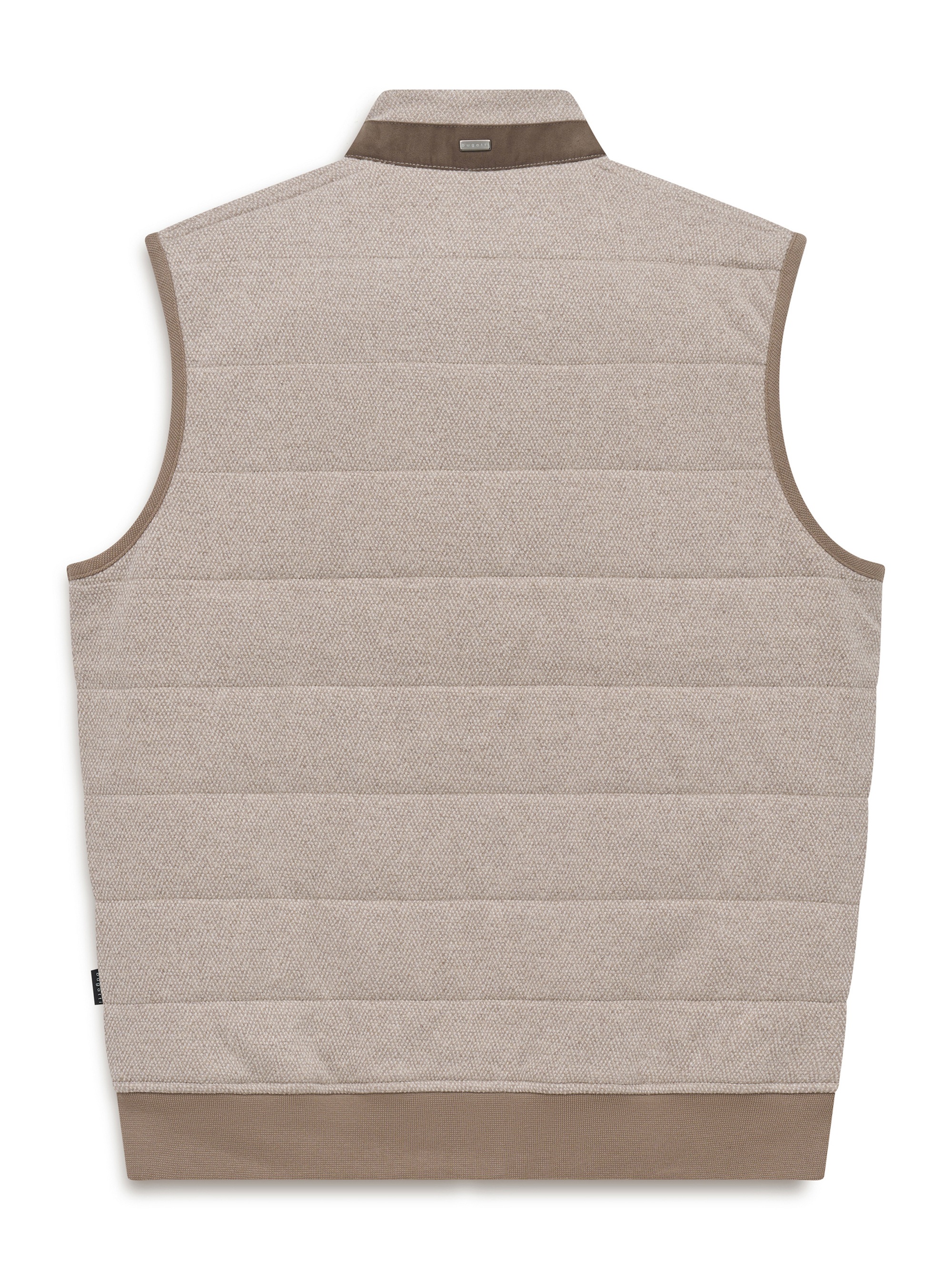 bugatti Strickweste »Regular Fit« Regular Fit Baumwolle Jacquard Stehkragen