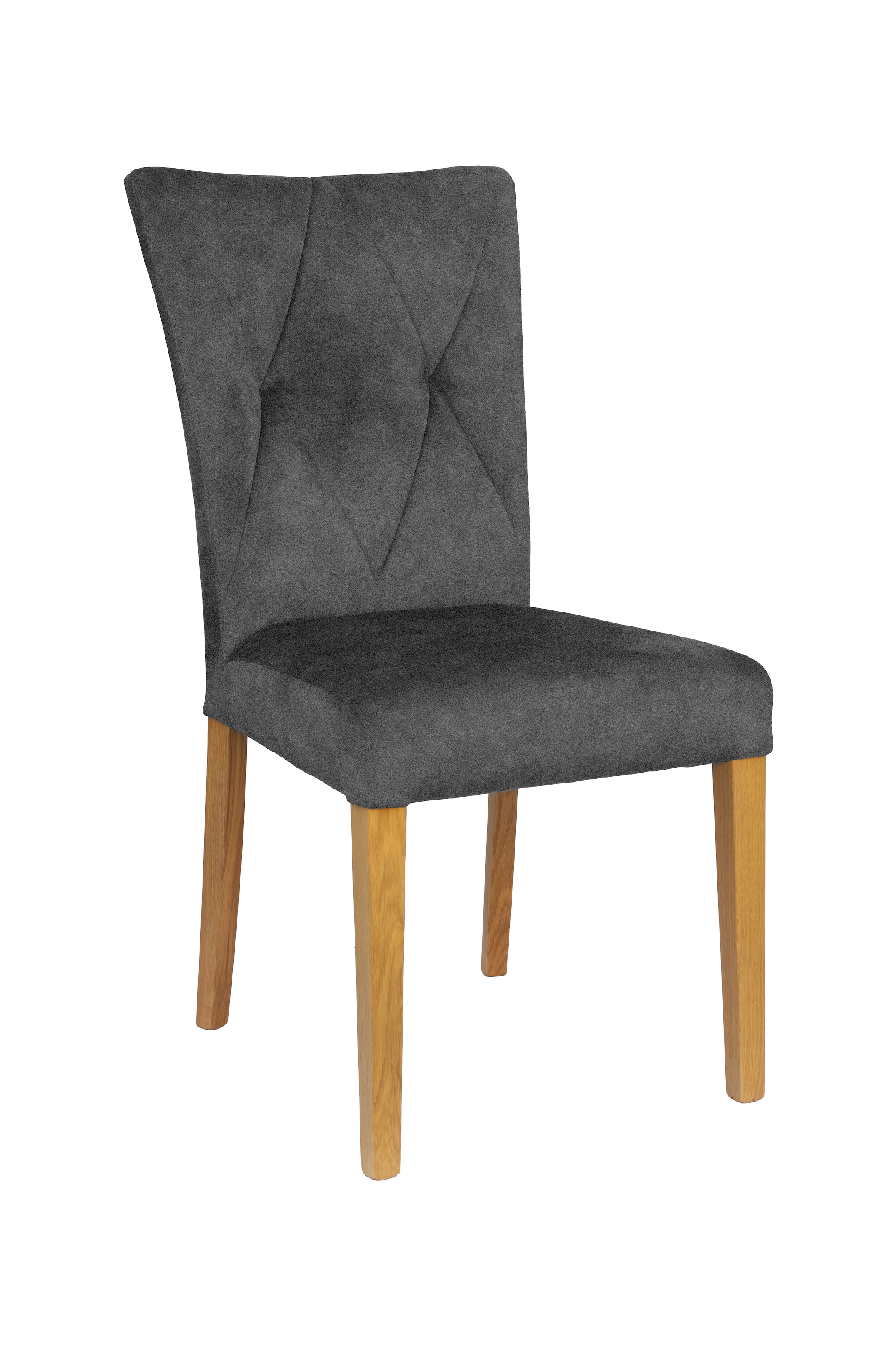 Home affaire 4-Fußstuhl »Diamond«, (Set), 2 St., Samtvelours, Sitz und Ruecken gepolstert