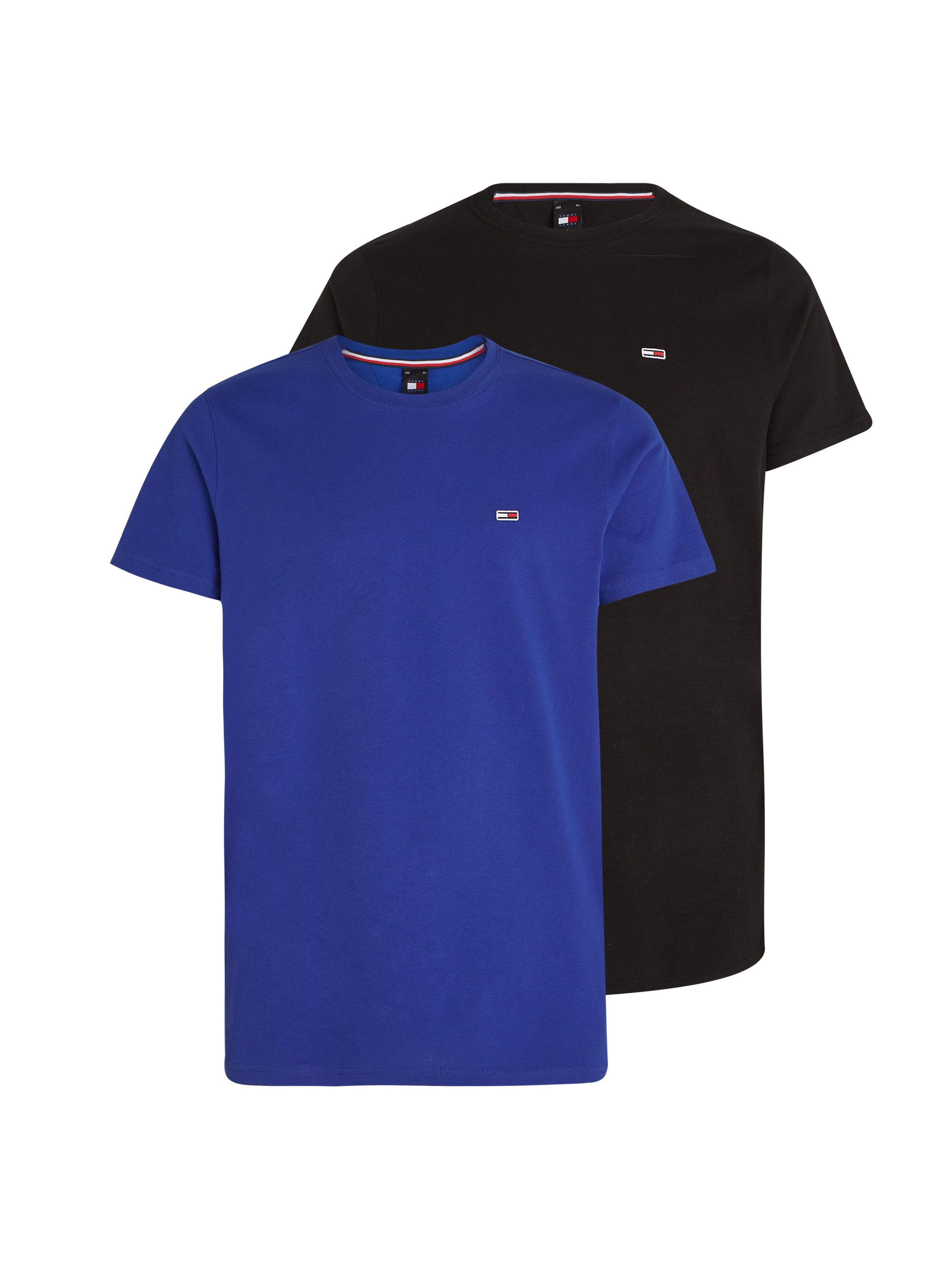 Tommy Jeans Plus T-Shirt »TJM XSLIM 2PACK JERSEY TEE EXT«, (Packung, 2 tlg.), Markenstickerei