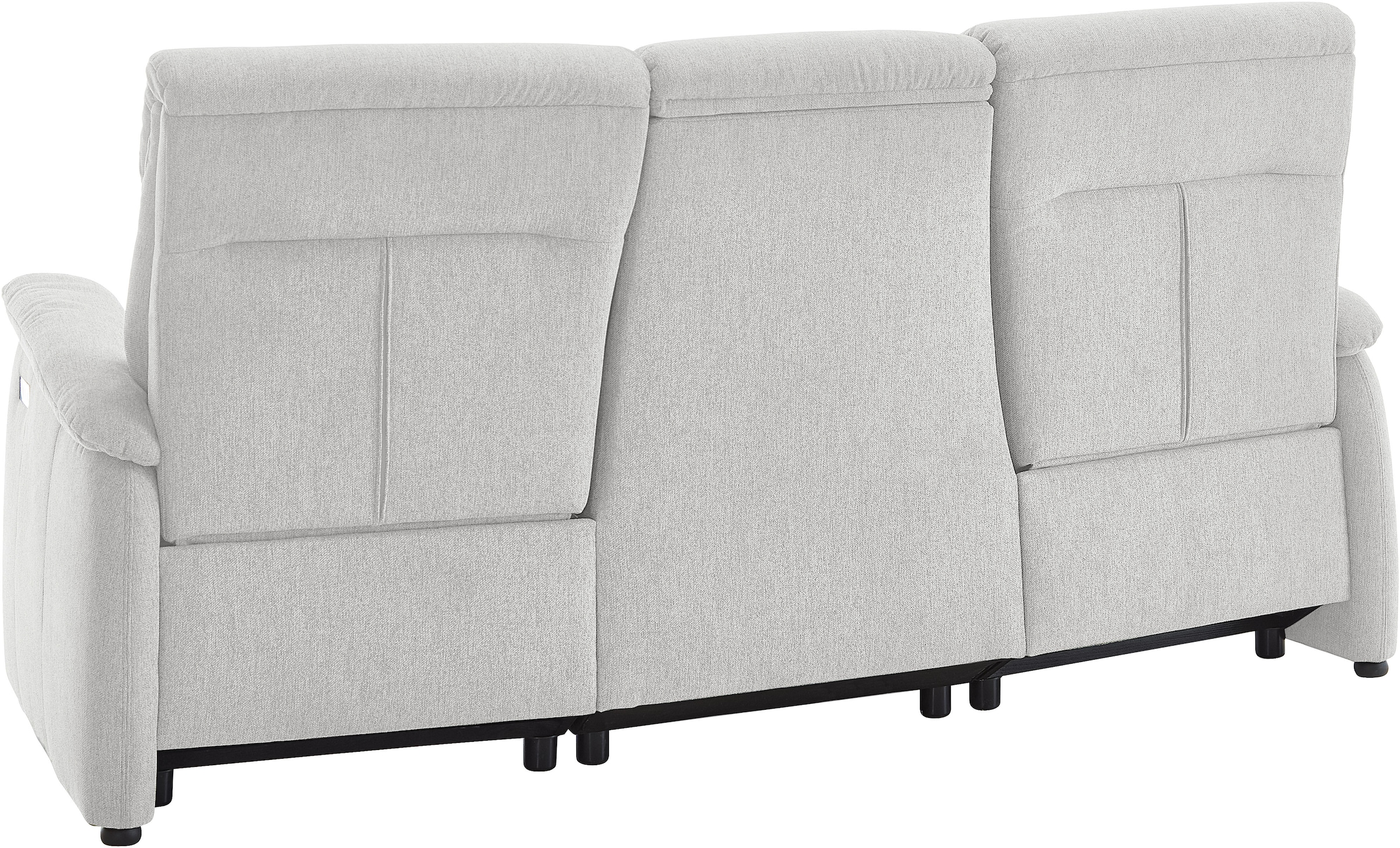 Home affaire 3-Sitzer »Turin Sofa mit elektrischer Relaxfunktion, Breite 226 cm« inkl. Tisch, USB & Steckdose, Federkern & pflegeleichtem Bezug