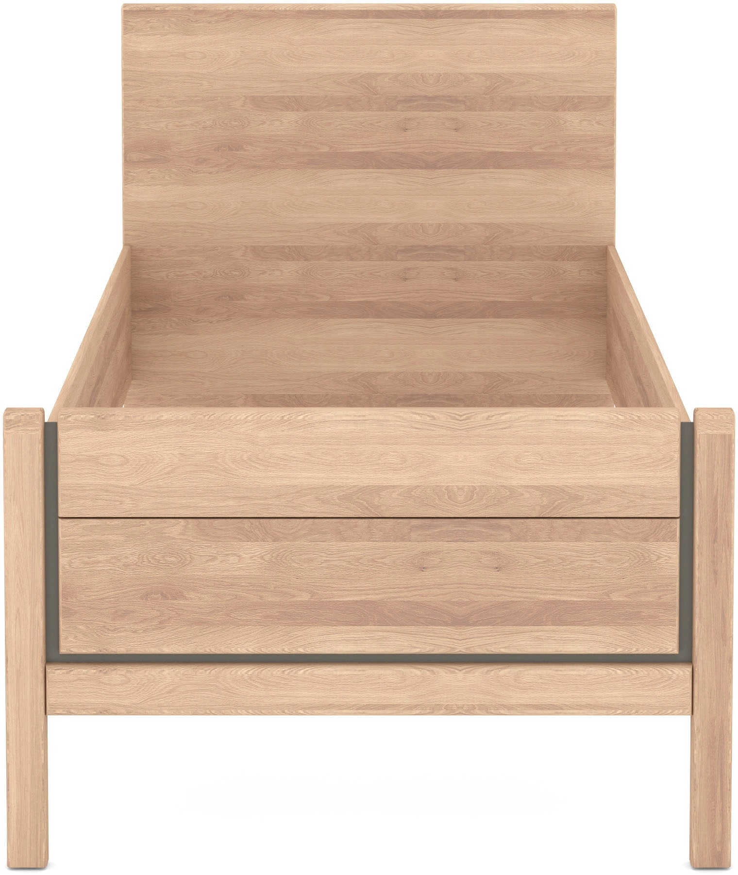 Musterring Holzbett »Sorrent, Bettgestell, Bettrahmen, teilmassiv Eiche«, (MADE IN GERMANY), Eiche teilmassiv, Liegehöhenverstellung, Stollenfußteil