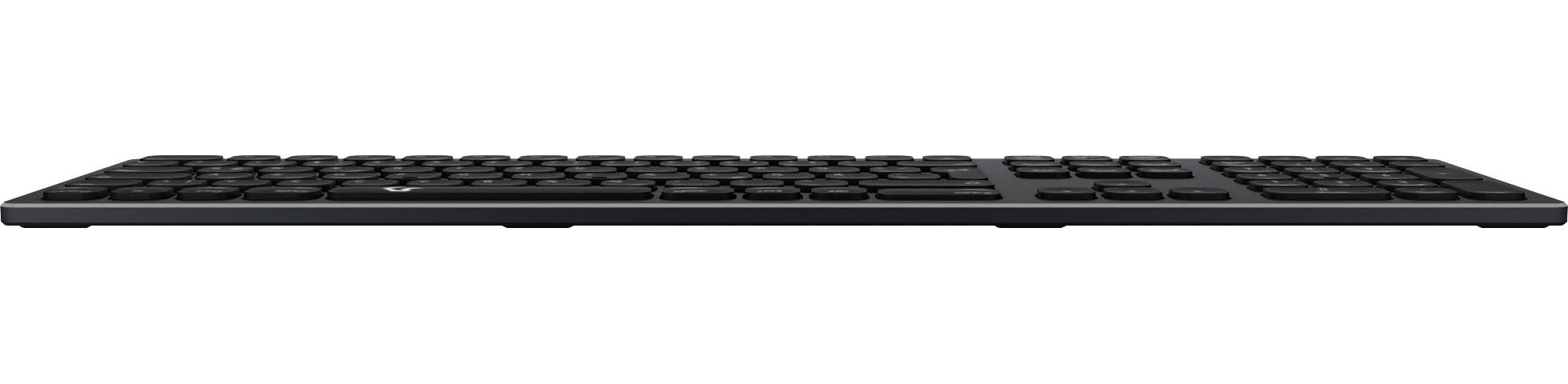 ICY BOX Wireless-Tastatur »ICY BOX Full-Size Aluminium DE Layout«, Bluetooth & RF