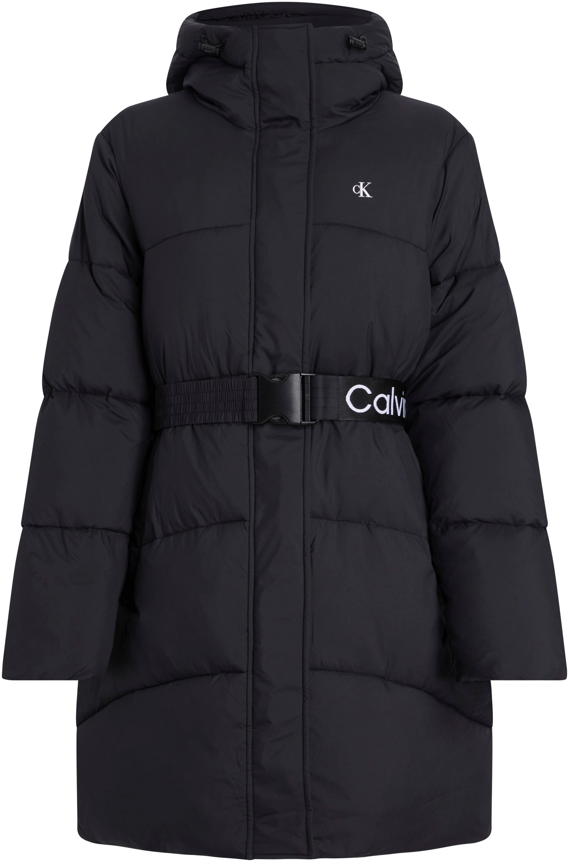 Calvin Klein Jeans Plus Outdoorjacke »PLUS LOGO BELT LONG PUFFER«, mit  Kapuze bei ♕