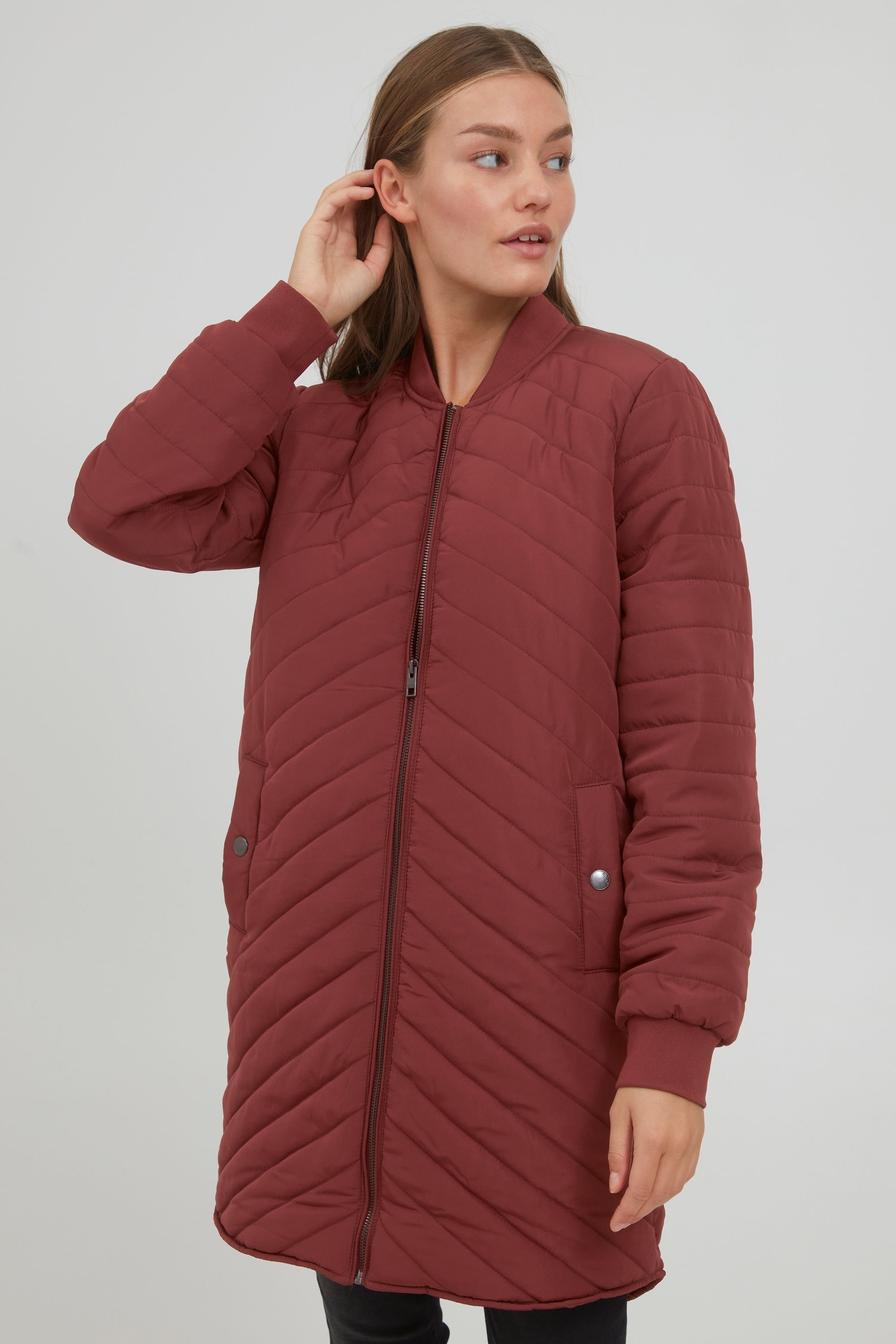 OXMO Steppjacke »Steppmantel OXMadalyn«, ohne Kapuze