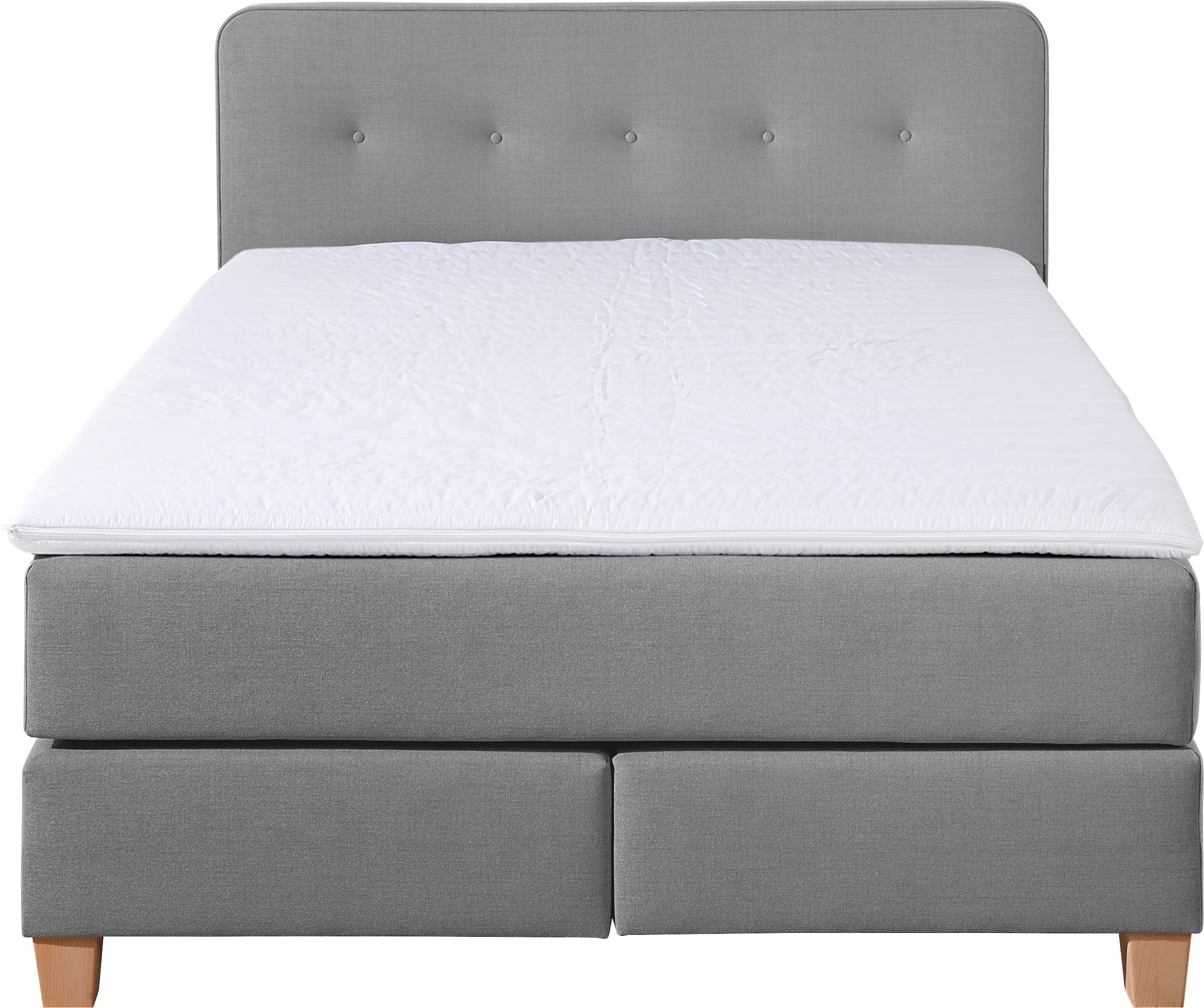 Home affaire Boxspringbett »Fargo«, in Überlänge 220 cm, mit Topper, 3 Ausführungen, 4, Breiten
