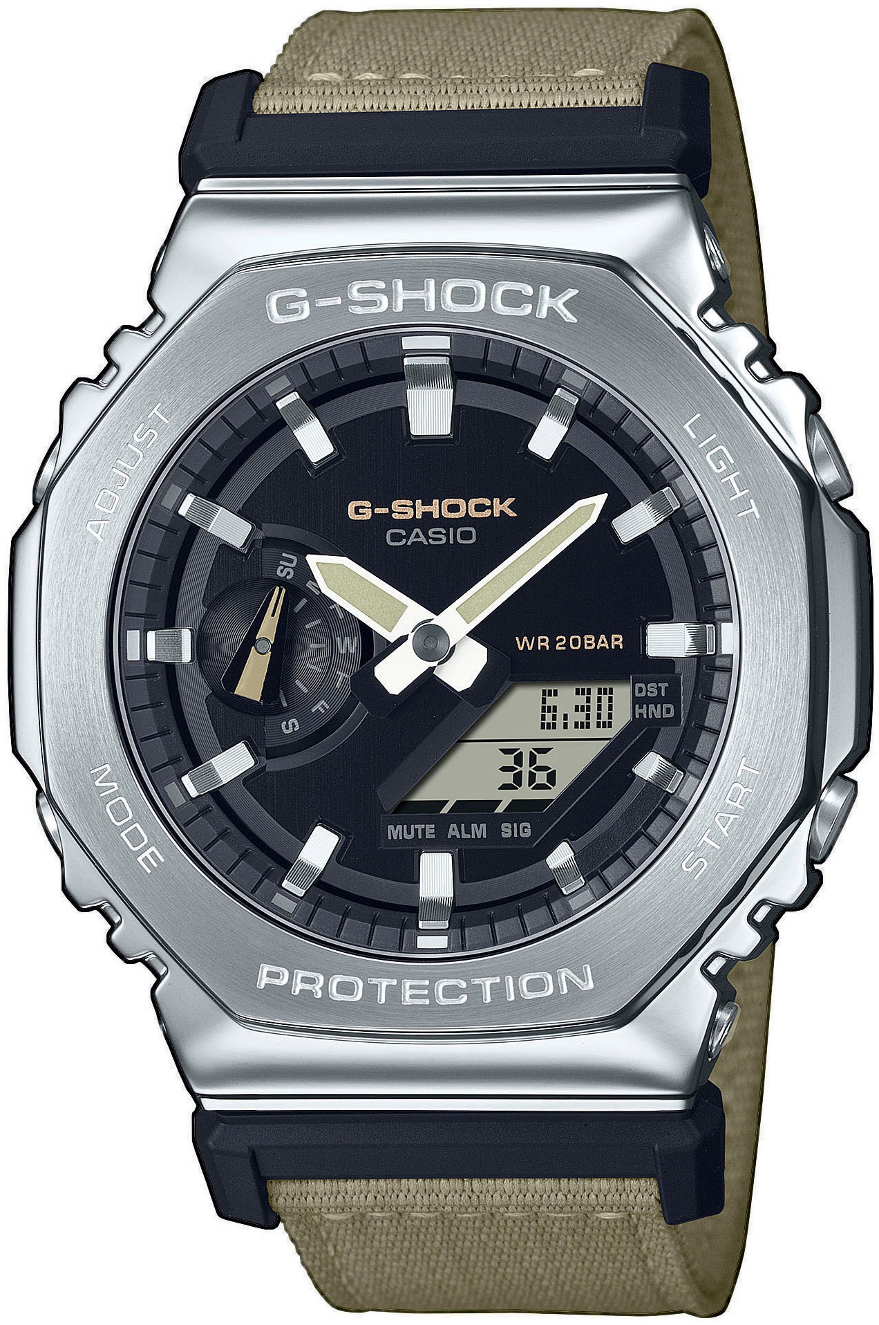 Chronograph »GM-2100C-5AER«, Quarzuhr, Armbanduhr, Herrenuhr, digital, Stoppfunktion,...