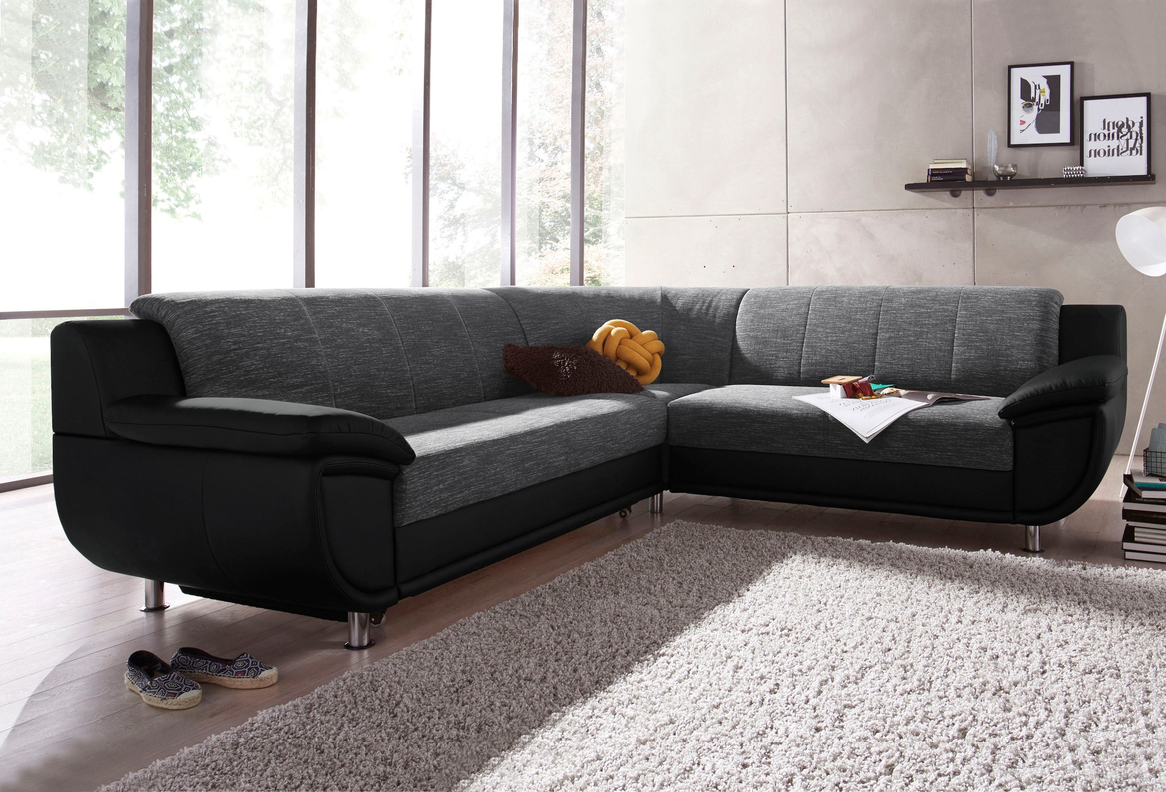 TRENDMANUFAKTUR Ecksofa "Rondo" Federkern outlet Ottomane l. Wohnzimmer