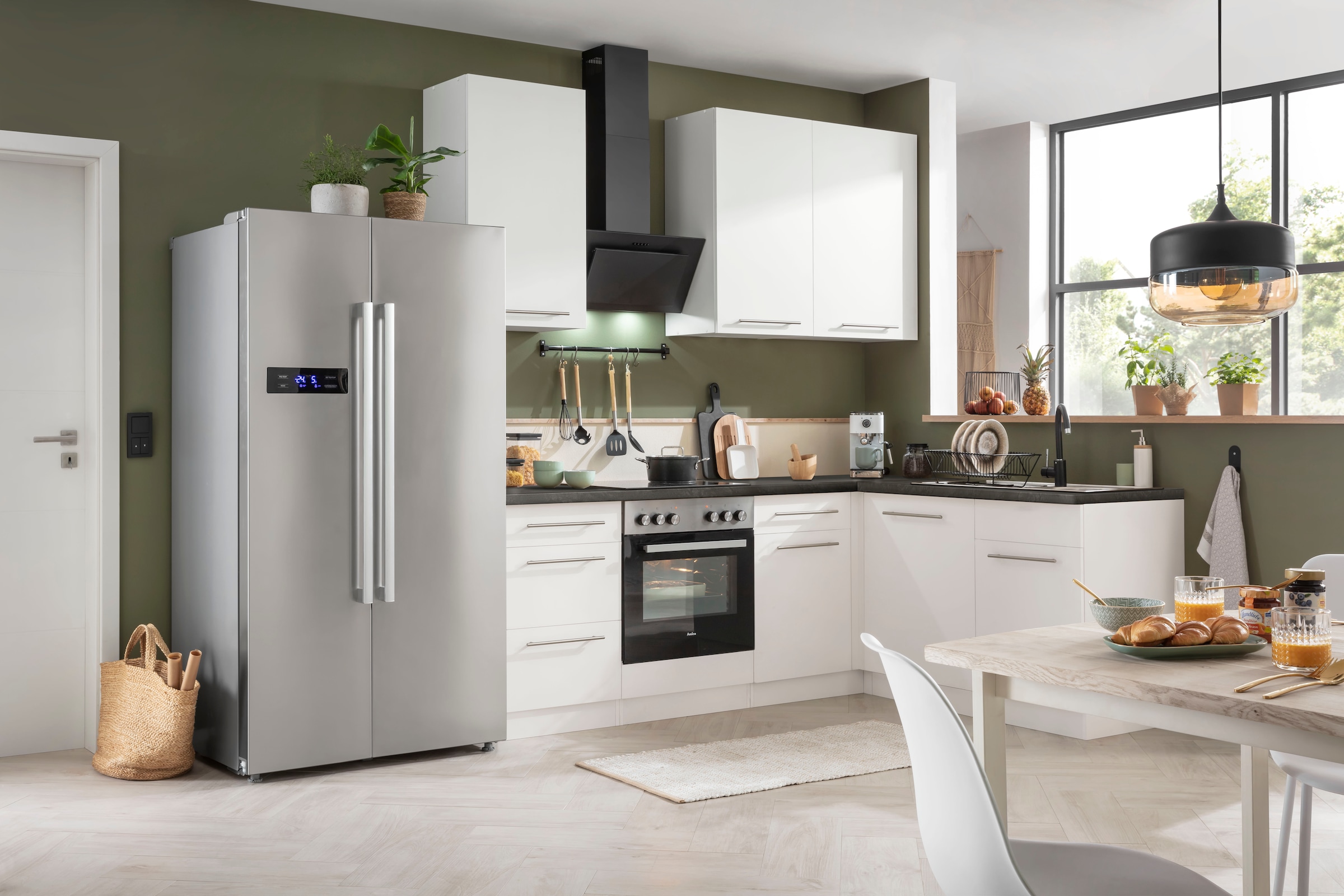 wiho Küchen Winkelküche E-Geräte, bestellen 170 cm 220 x bequem ohne Stellbreite »Unna«