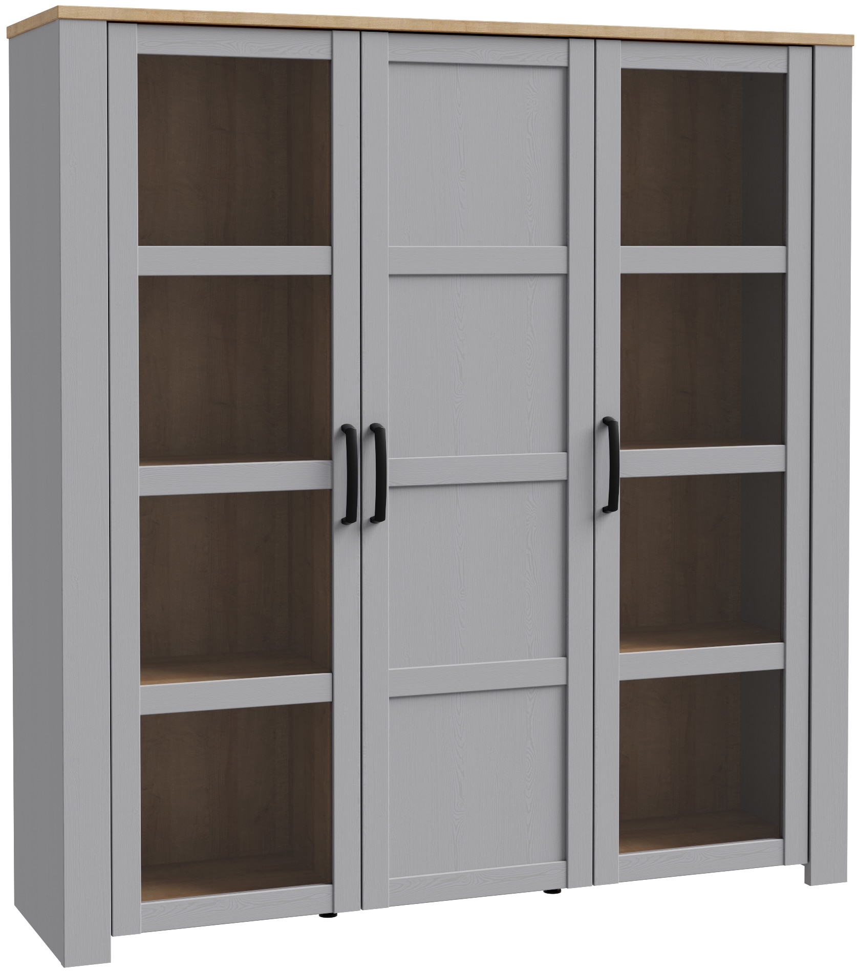 FORTE Highboard "Bohol, großes Highboard 2, Glastüren, viel Stauraum" Breite 151 cm