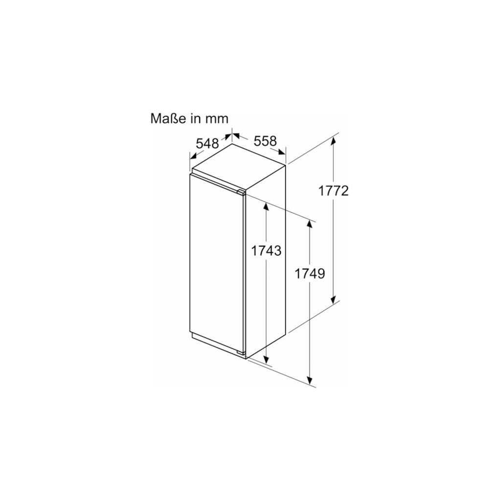 NEFF Einbaukühlschrank »KI2823DD0«, KI2823DD0, 177,2 cm hoch, 55,8 cm breit