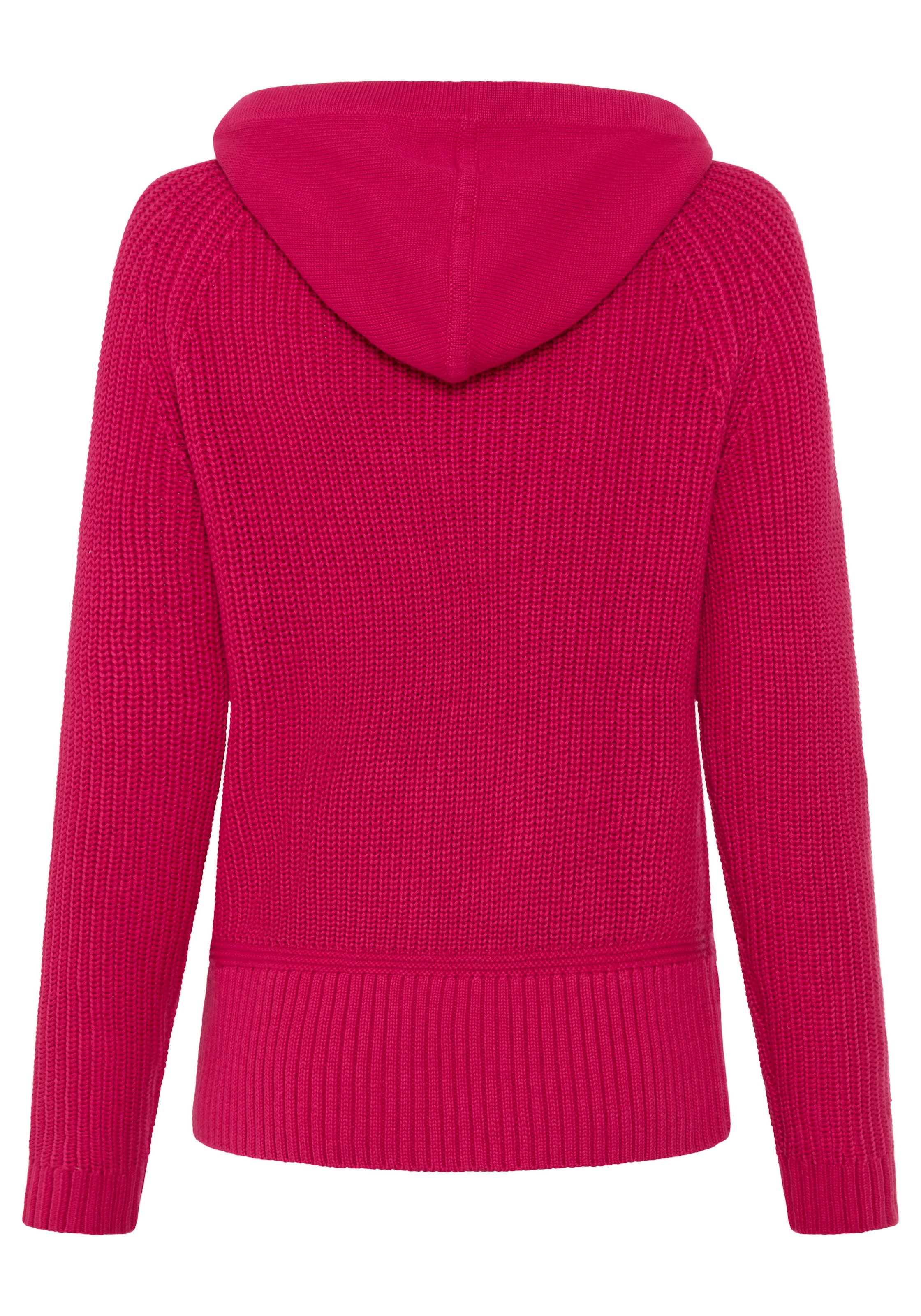 Laura Scott Strickpullover »mit Kapuze und Bänder mit Schrifzug« mit lässiger Passform