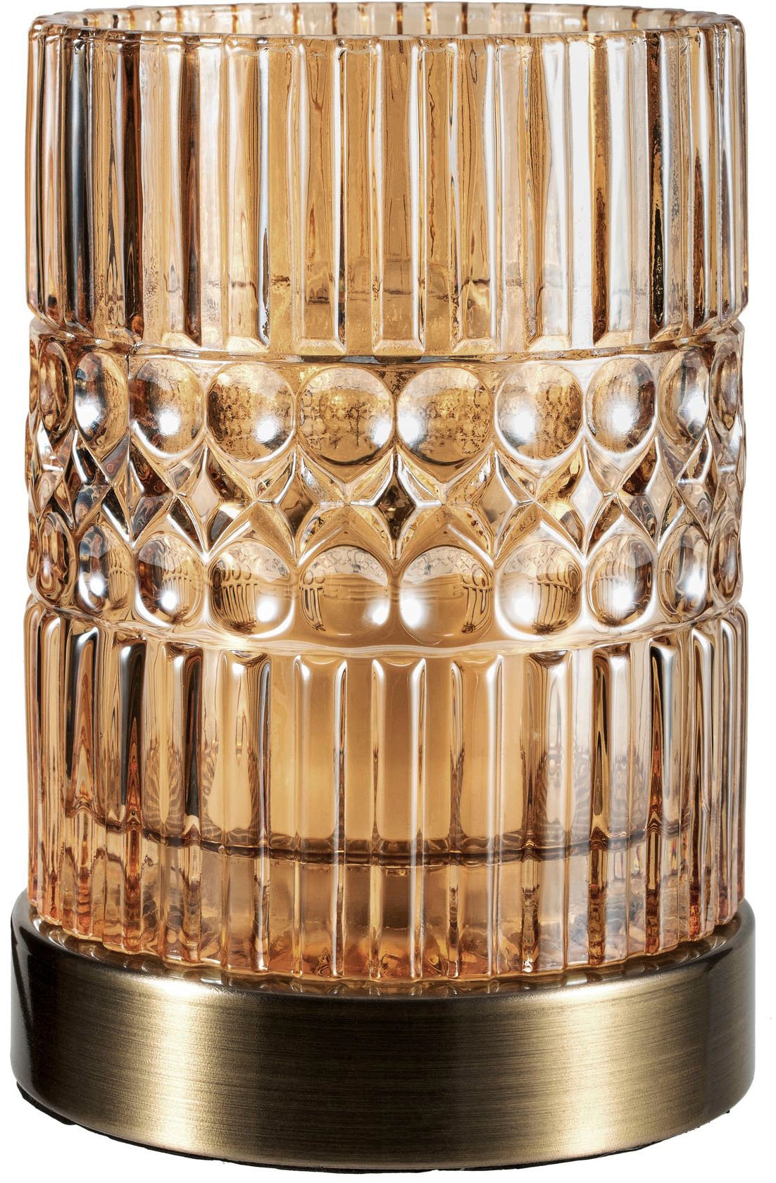 Pauleen Tischleuchte »Crystal Elegance«, 22 flammig, Leuchtmittel E27 | ohne Leuchtmittel, E27, Glas Bernstein