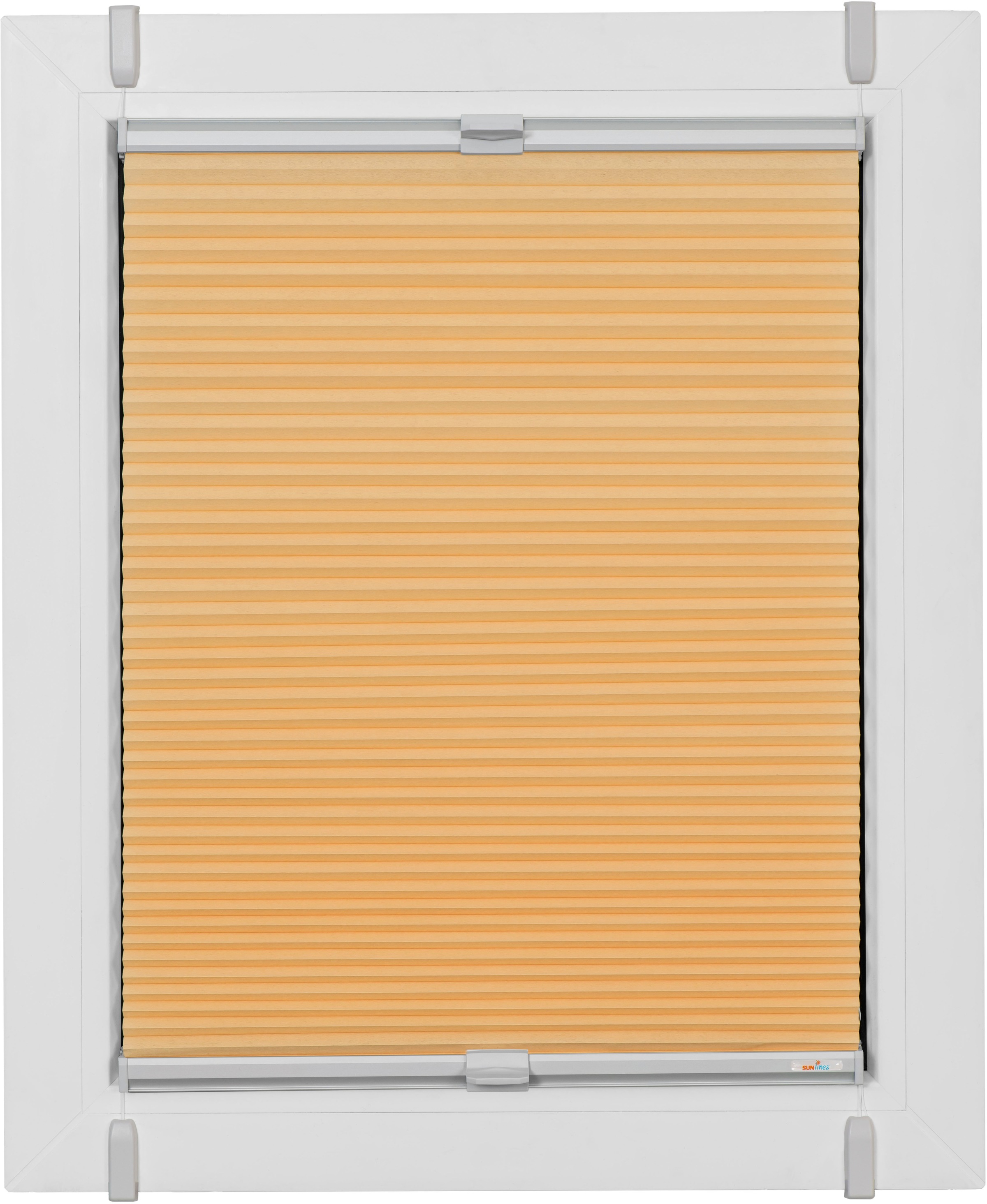 sunlines Wabenplissee »One Size Style Honeycomb TL«, blickdicht, ohne Bohren, verspannt, Zubehörfarbe grau, zum Klemmen