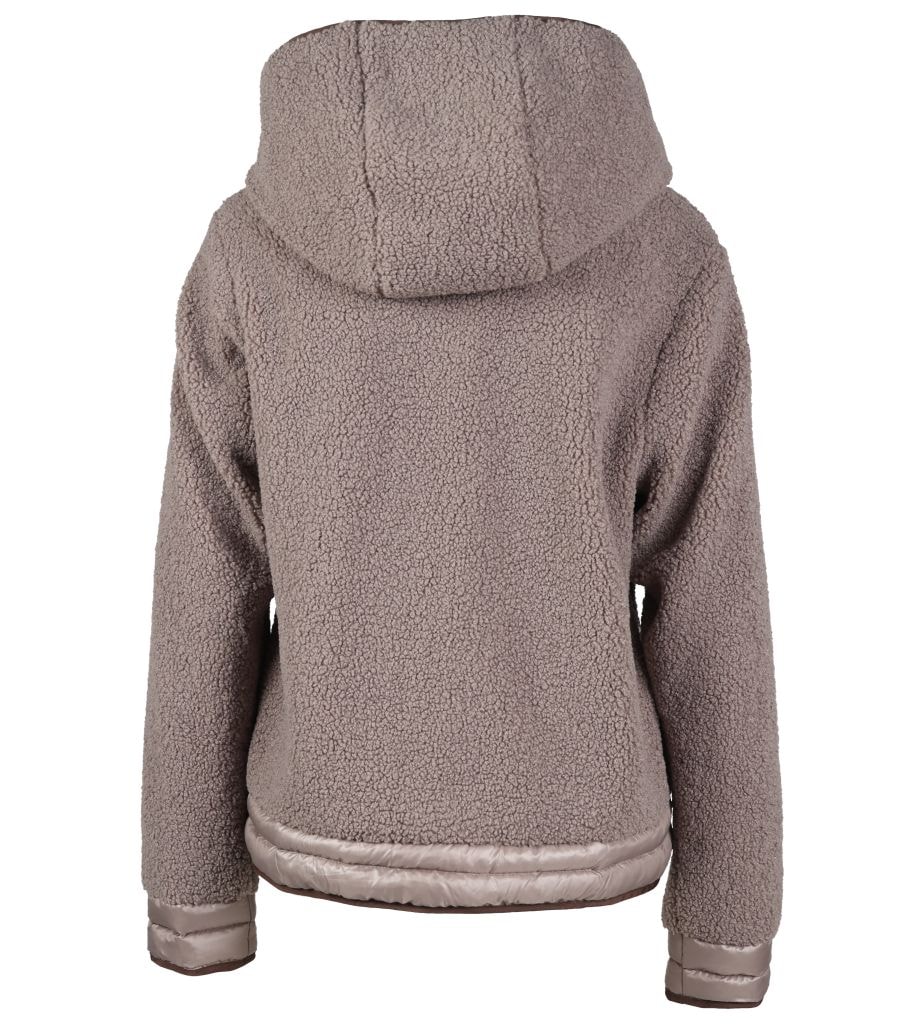 Fuchs Schmitt Plüschjacke »Plüschjacke«, mit Kapuze, Mit Rundhalsausschnitt