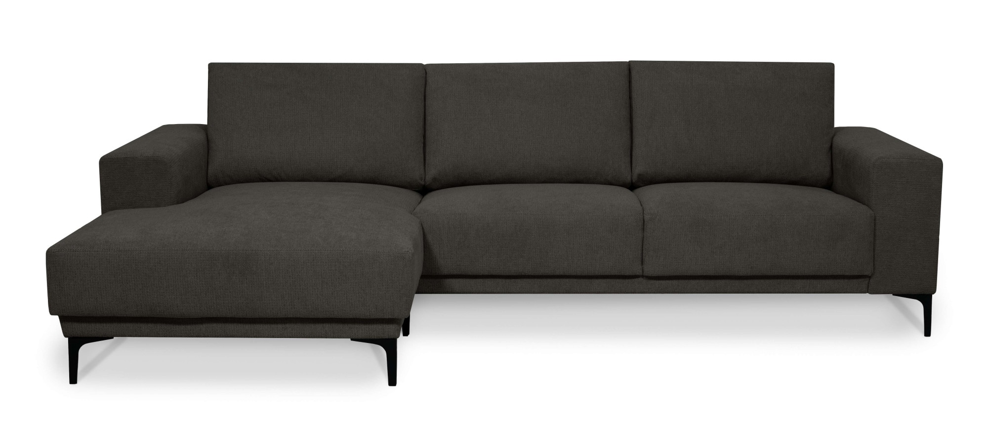 OTTO home Ecksofa »Xander, L-Form« Breite 280 cm, Soft-Touch Chenille, schwarze Metallfüße
