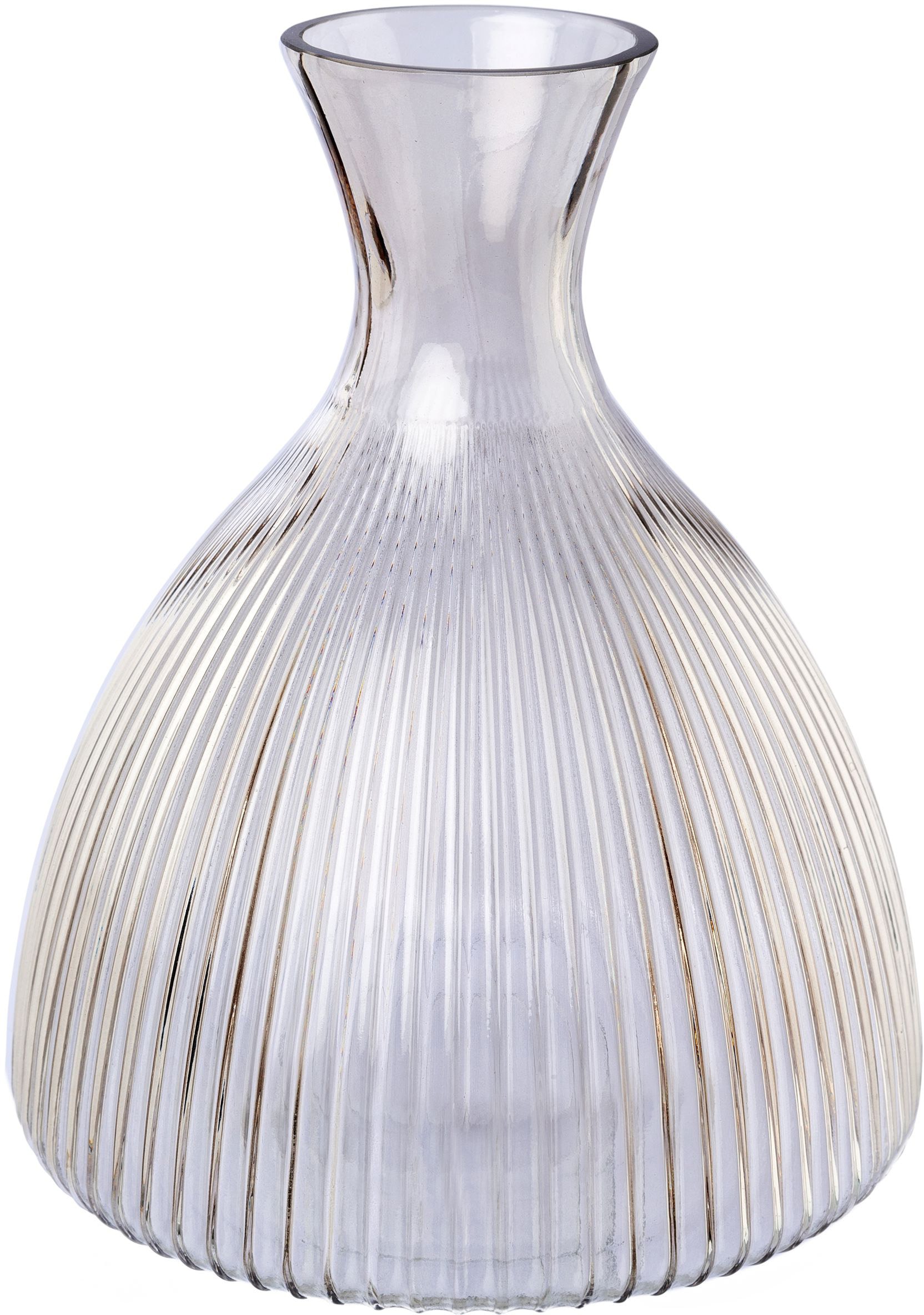 Creativ deco Dekovase geschliffenes Glas, Höhe 20 cm