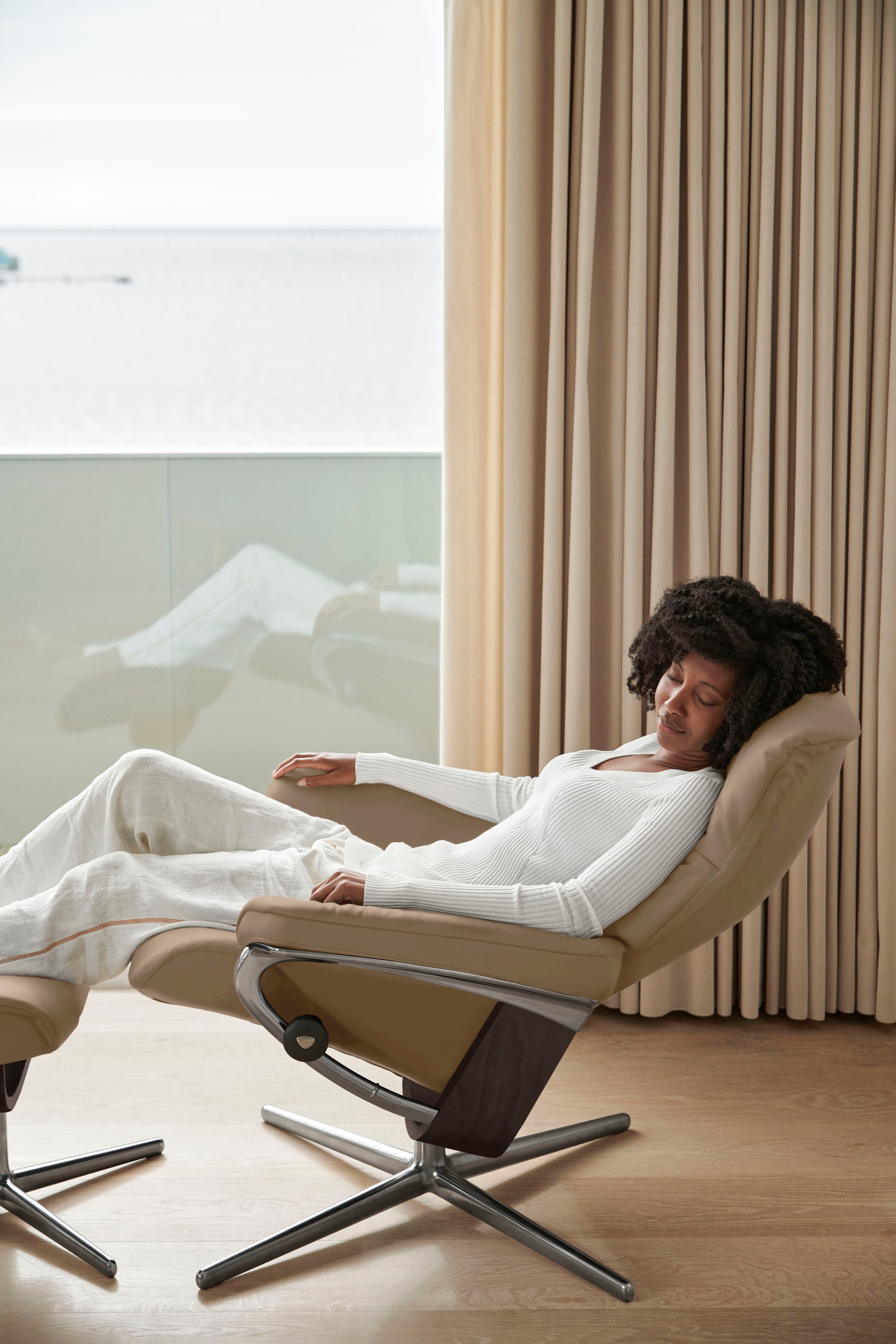 Stressless® Relaxsessel »Mayfair« mit Cross Base, Größe S, M & L, Holzakzent Wenge