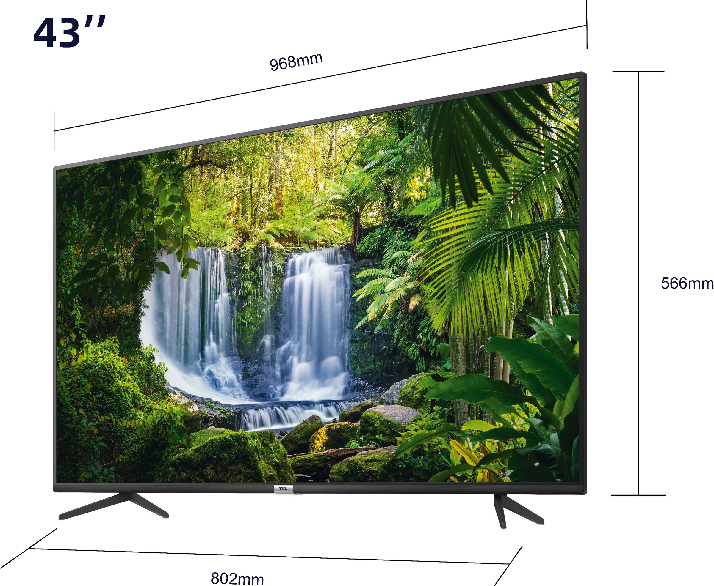 TCL LED-Fernseher »43P616X2«, 108 cm/43 Zoll, 4K Ultra HD, Android TV, Android 9.0 Betriebssystem