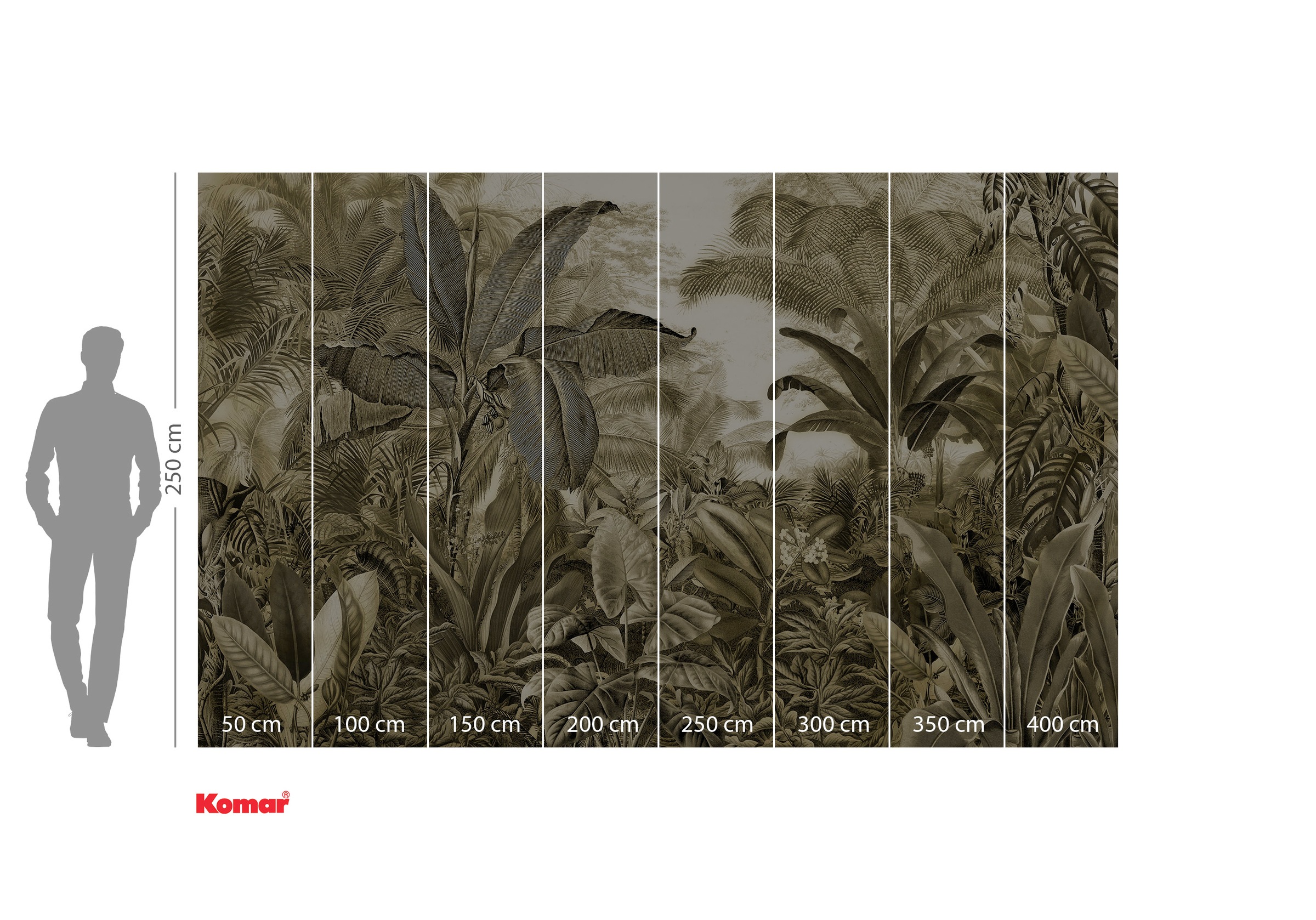 Komar Fototapete »Digitaldruck Vlies - Adventure Awaits - Größe 400 x 250 cm«, bedruckt-floral-geblümt-gemustert-tropisch, Wohnzimmer, Schlafzimmer