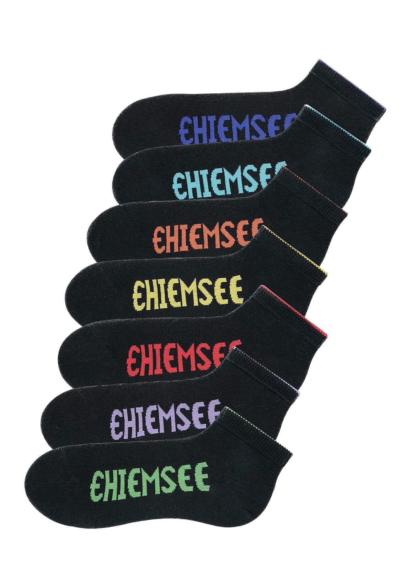Chiemsee farbigen Sneakersocken, mit 7 ♕ Paar), (Set, Logos bei