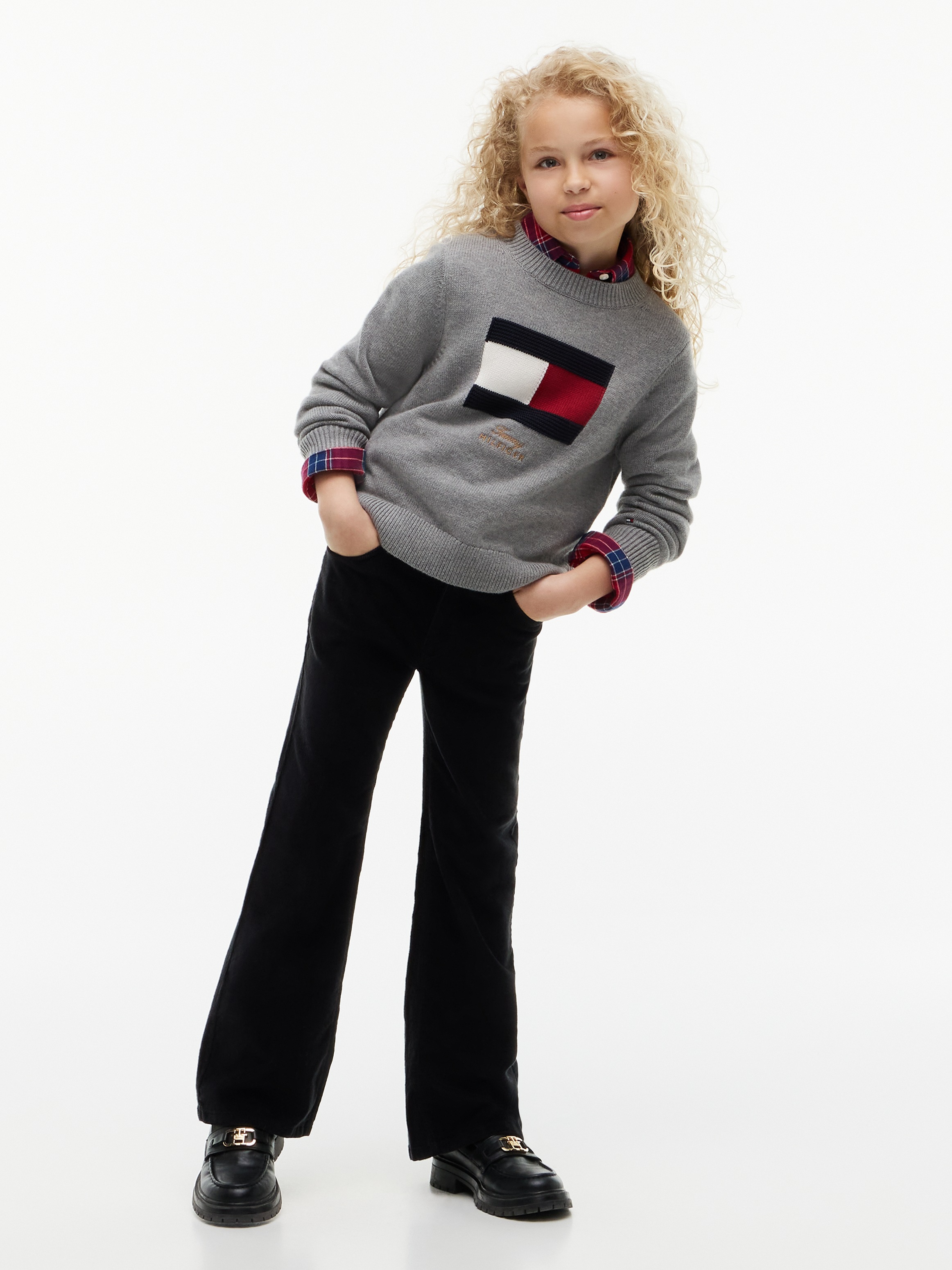 Tommy Hilfiger Cordhose  Feincord, Flared-Fit, Kinder bis 16 Jahre